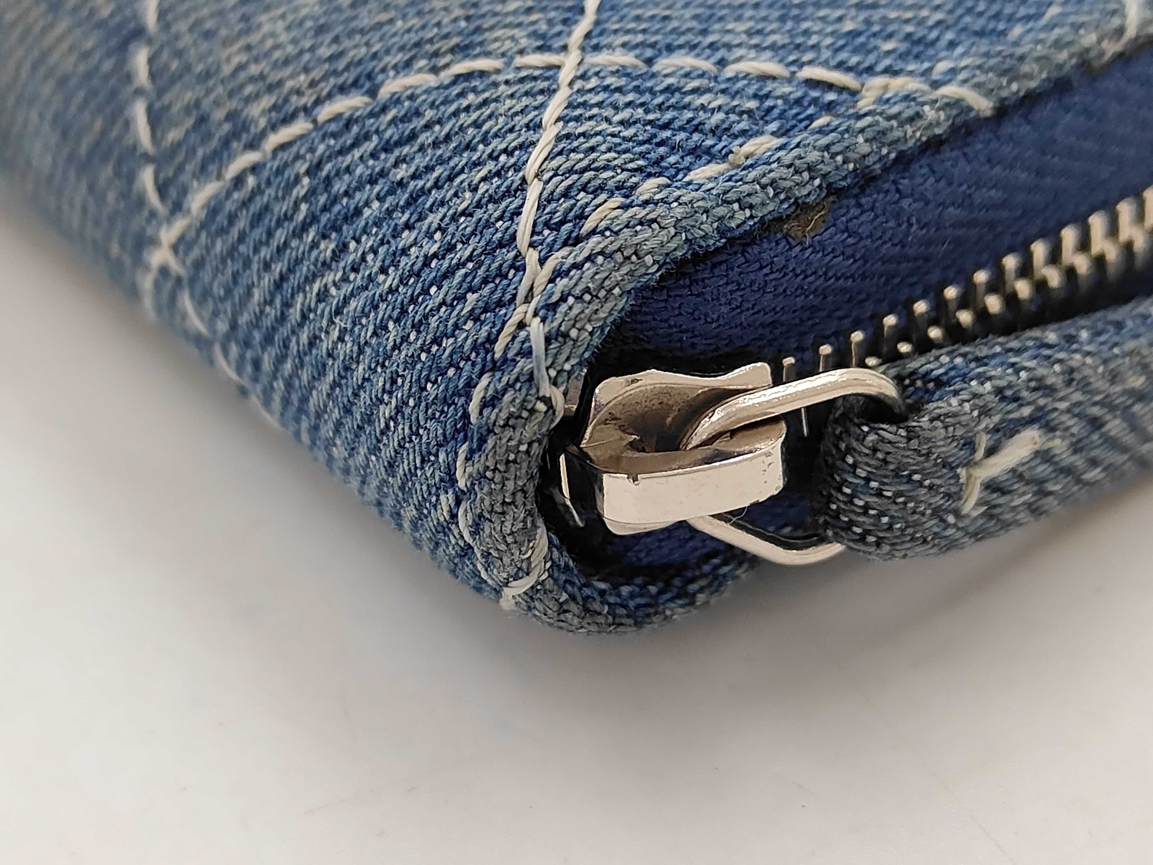 Denim Matelasse Long Wallet — view 3
