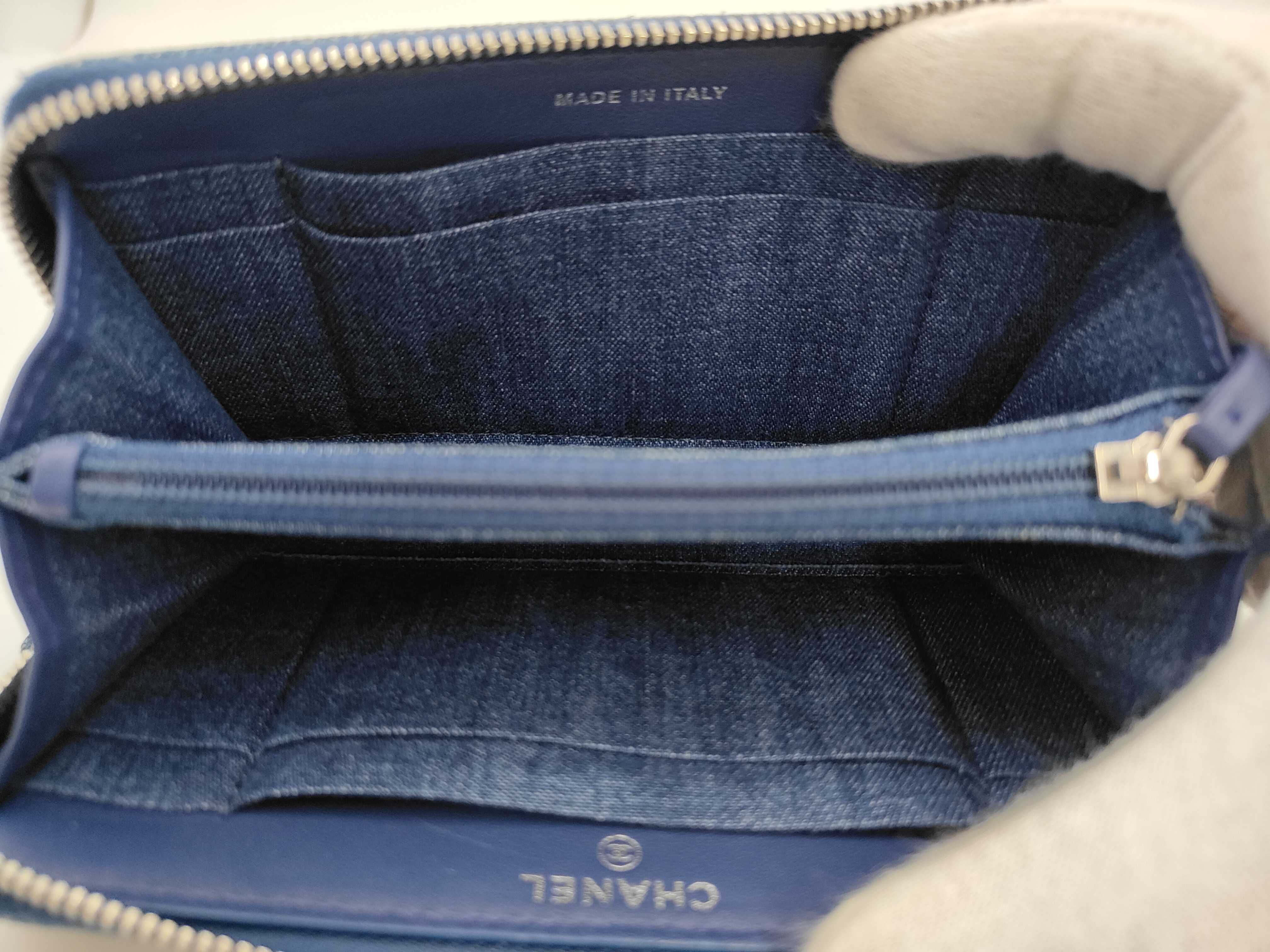 Denim Matelasse Long Wallet — view 5
