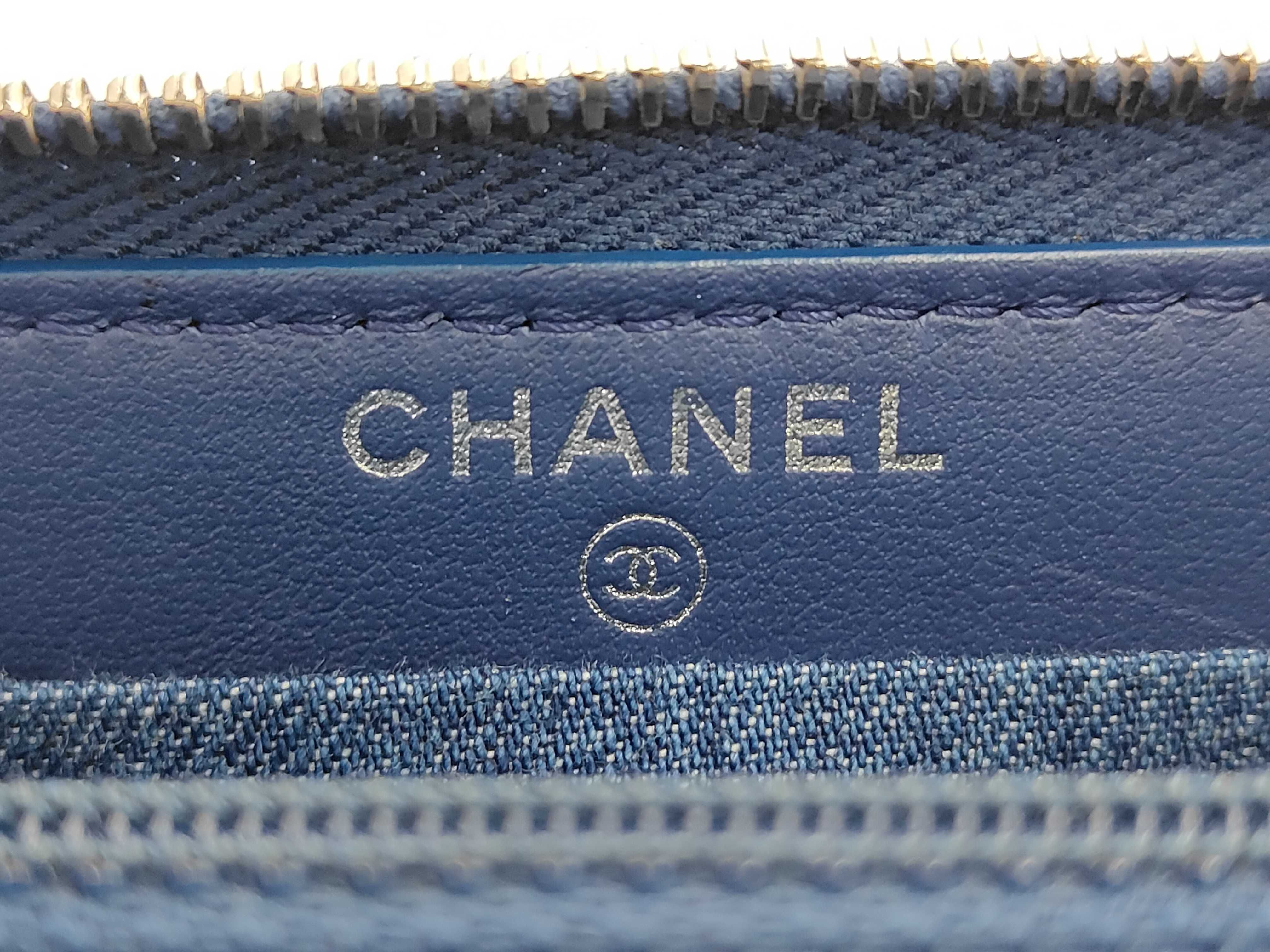 Denim Matelasse Long Wallet — view 6
