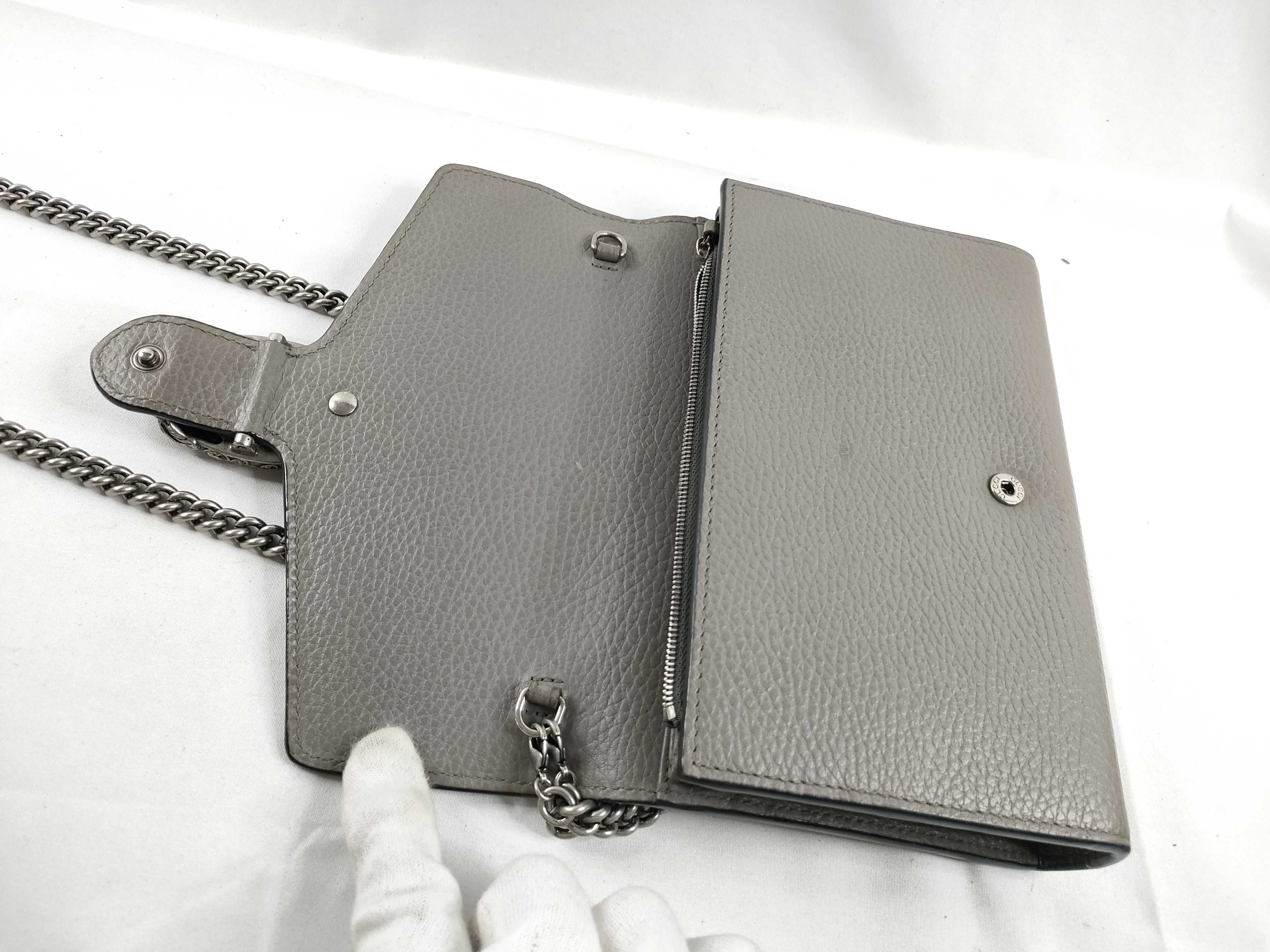 SG- Dionysus Leather Chain Wallet Green 401231 Shoulder Bag — view 8