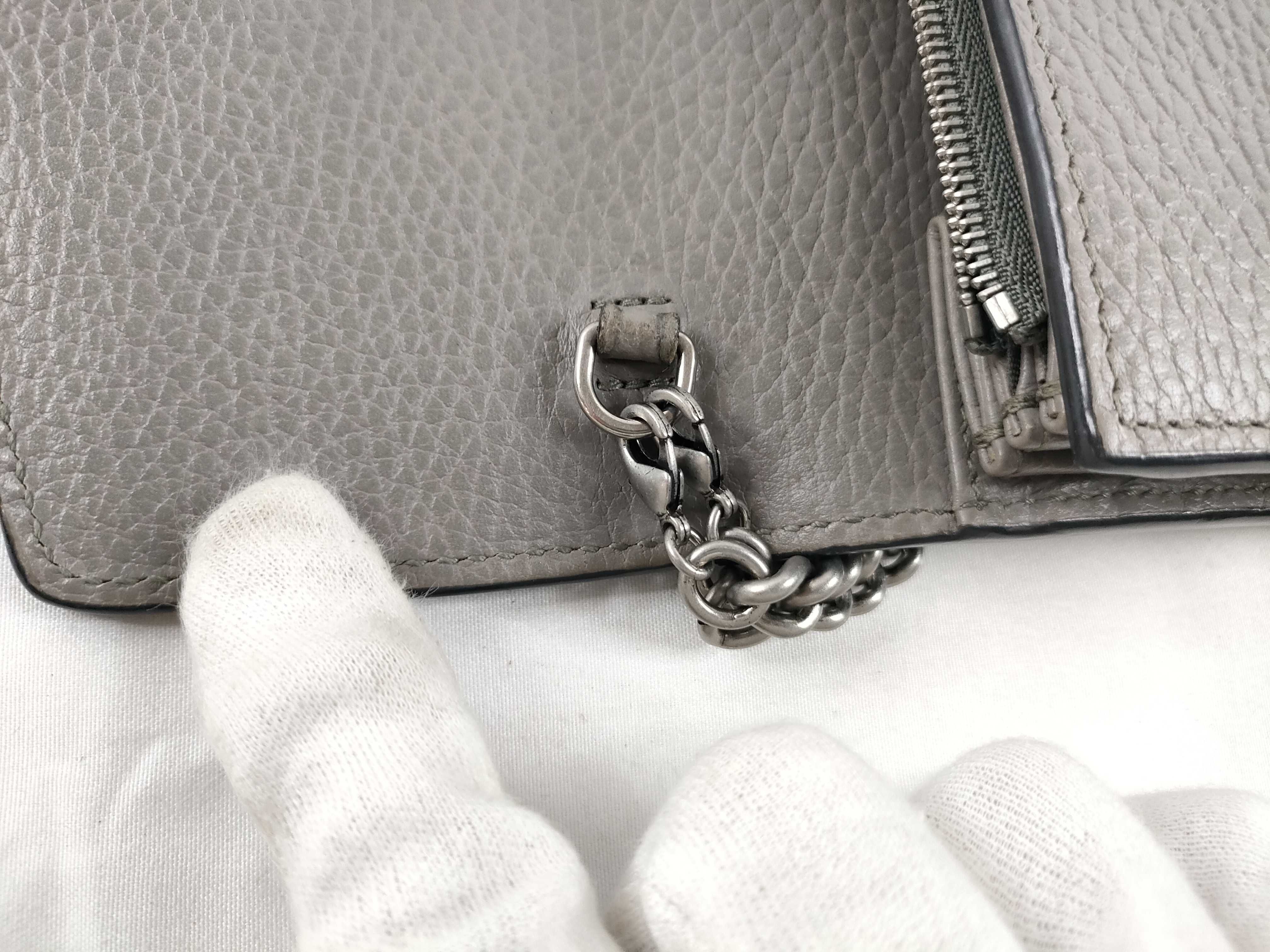 SG- Dionysus Leather Chain Wallet Green 401231 Shoulder Bag — view 9