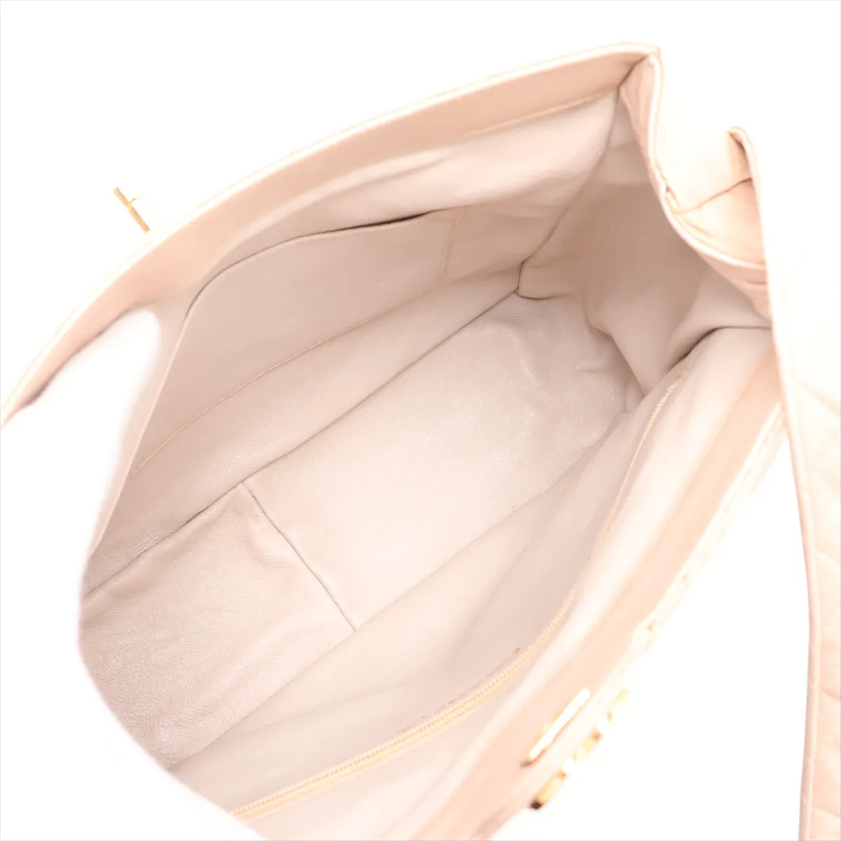 Matelassé Lambskin Shoulder Bag, Beige, Gold Hardware, Item No. 2322993 (Serial Number 2) — view 6