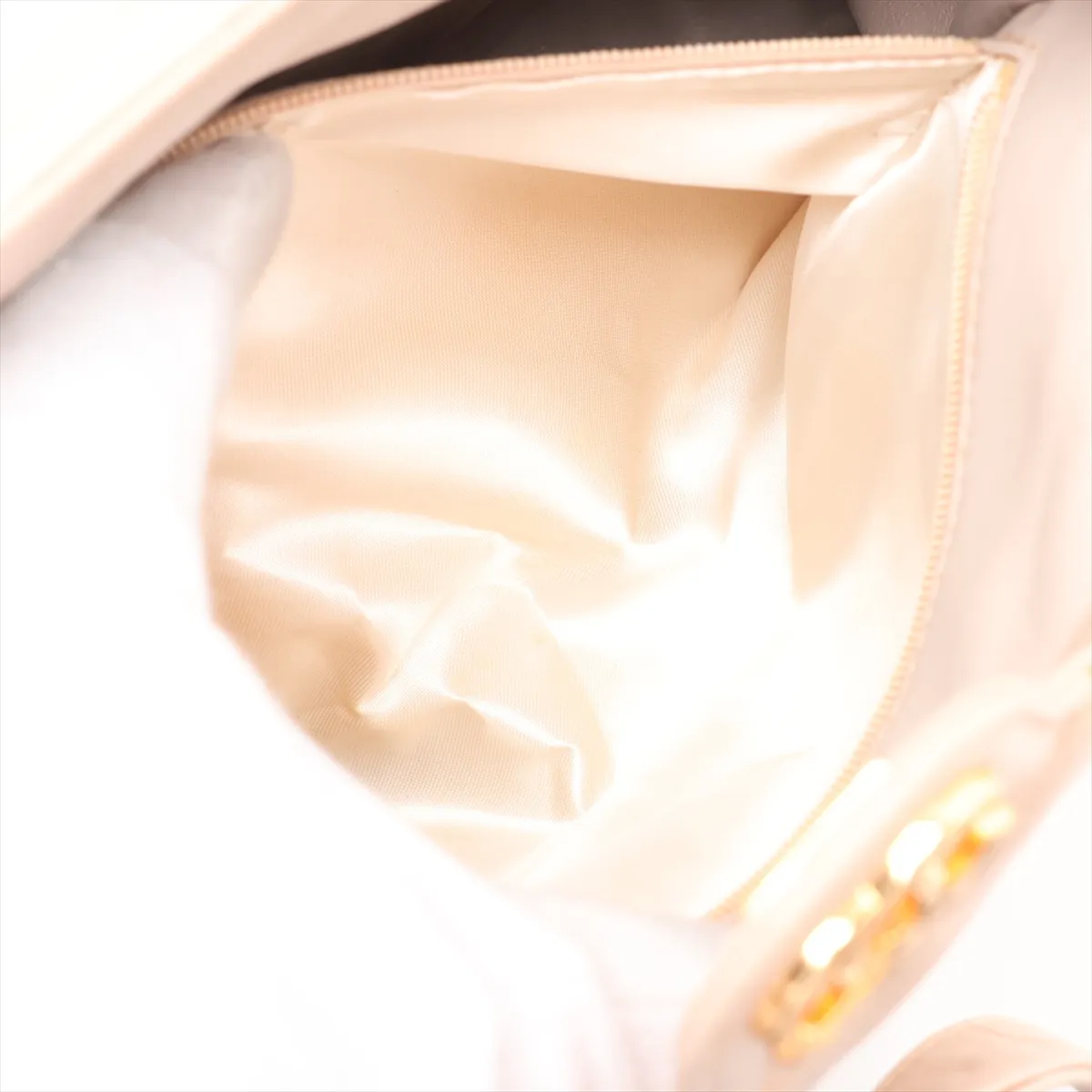 Matelassé Lambskin Shoulder Bag, Beige, Gold Hardware, Item No. 2322993 (Serial Number 2) — view 7