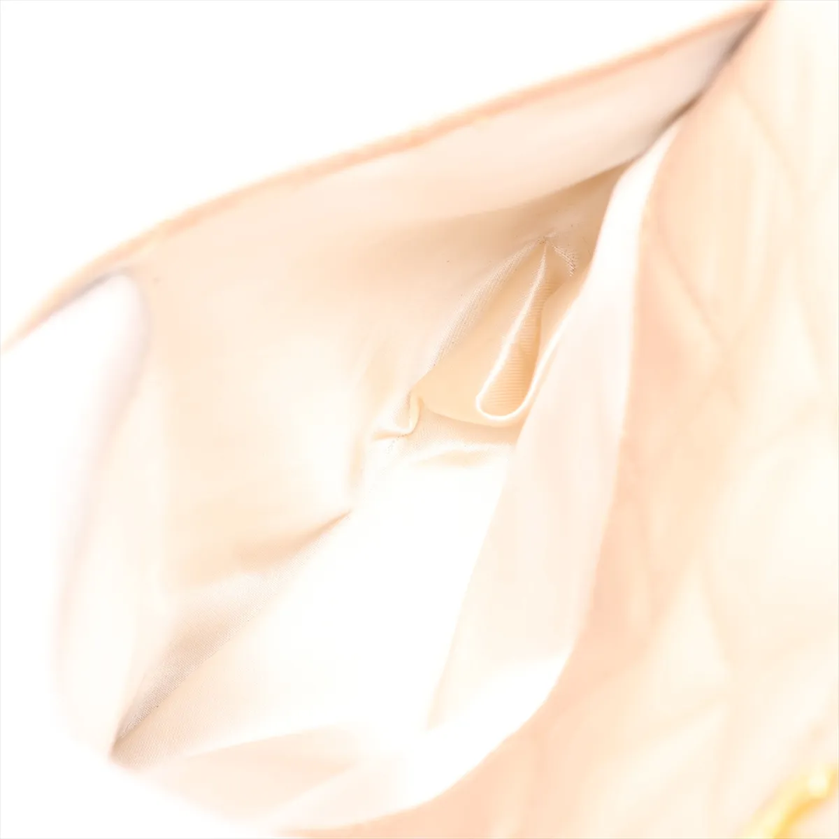 Matelassé Lambskin Shoulder Bag, Beige, Gold Hardware, Item No. 2322993 (Serial Number 2) — view 9