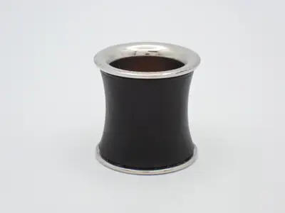 Scarf ring, black/silver