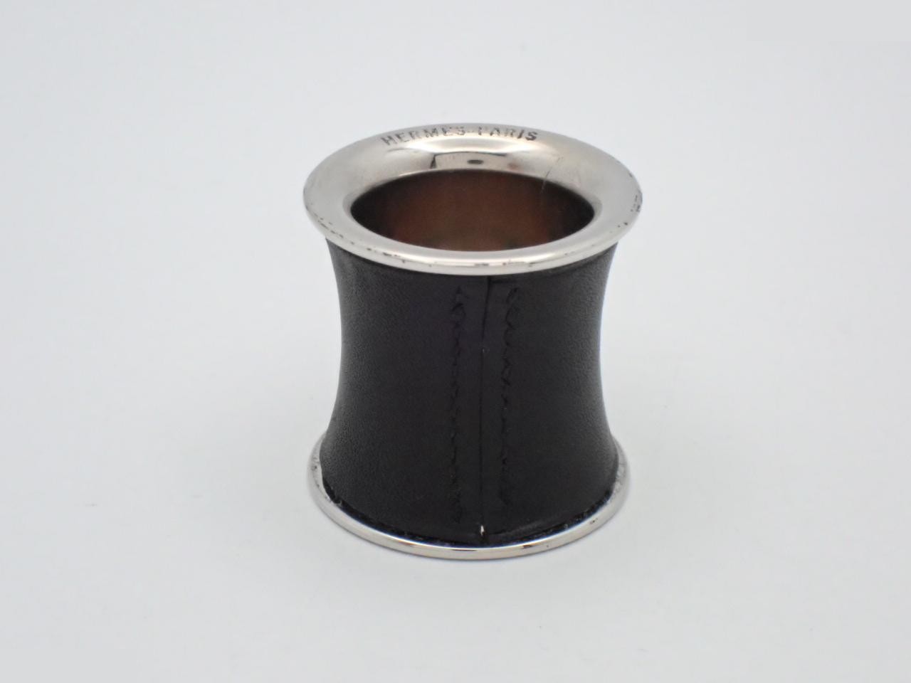 Scarf ring, black/silver — view 2