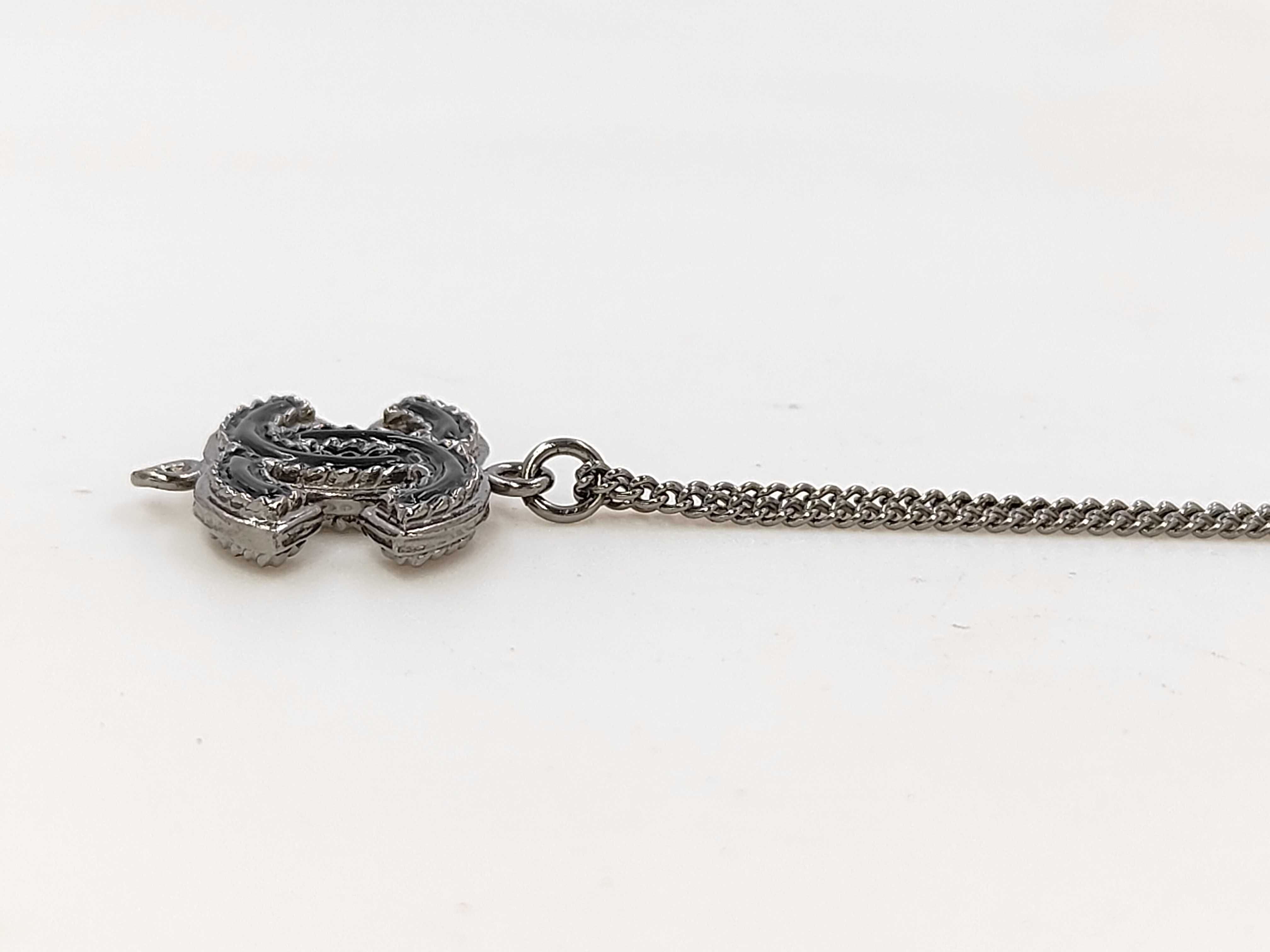 Coco/Silver x Black/B14A Necklace — view 2