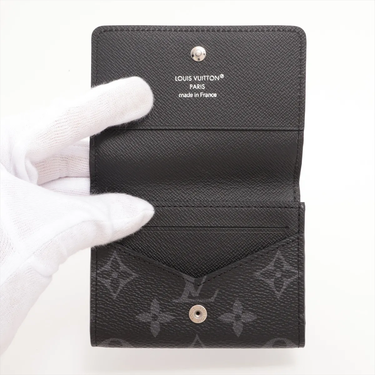 Monogram Eclipse Enveloppe Carte de Visite M12874 Black Card Case (RFID detected) — view 3