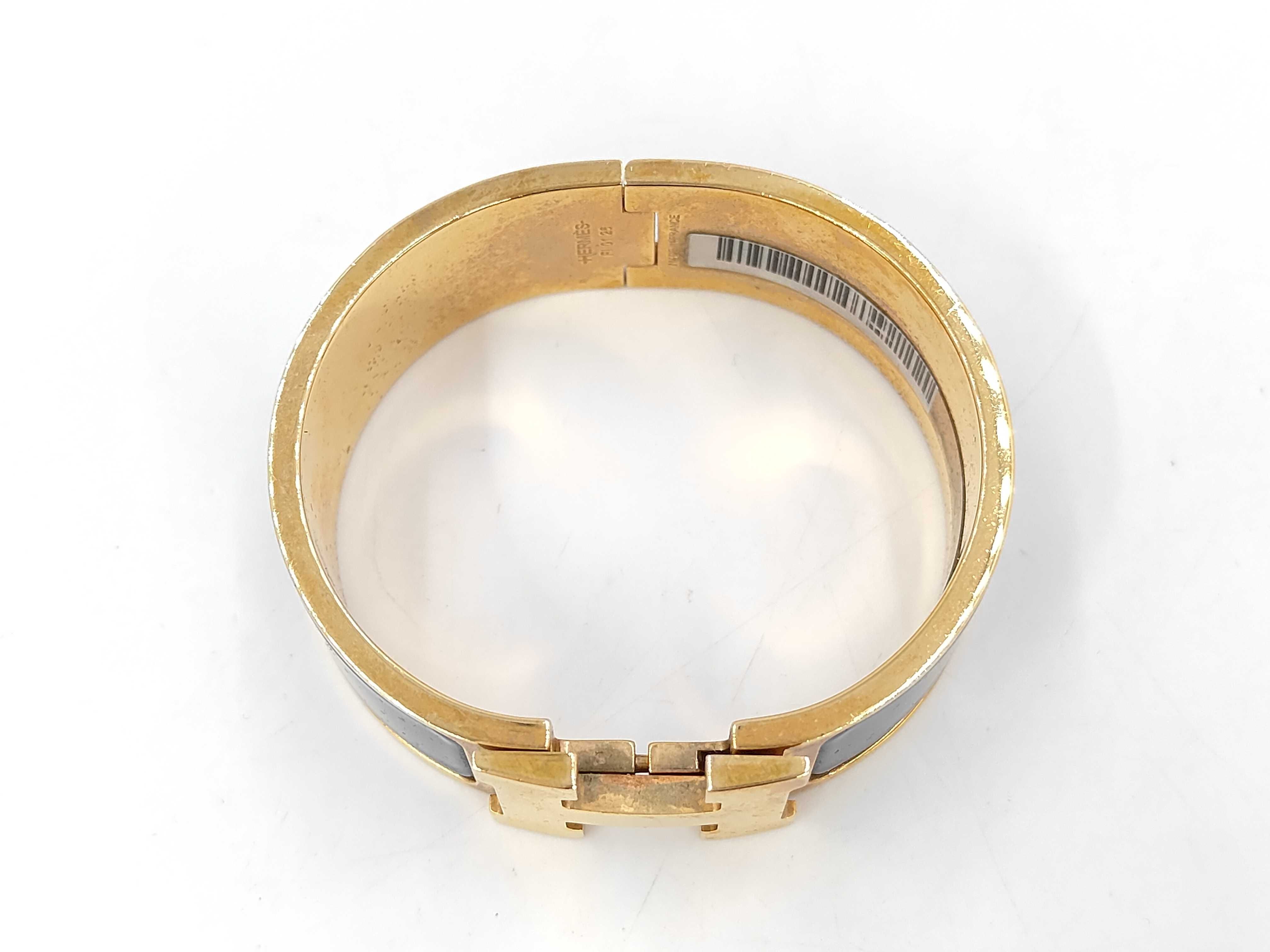 Navy Enamel GP Hardware Click H Bracelet/Bangle — view 2
