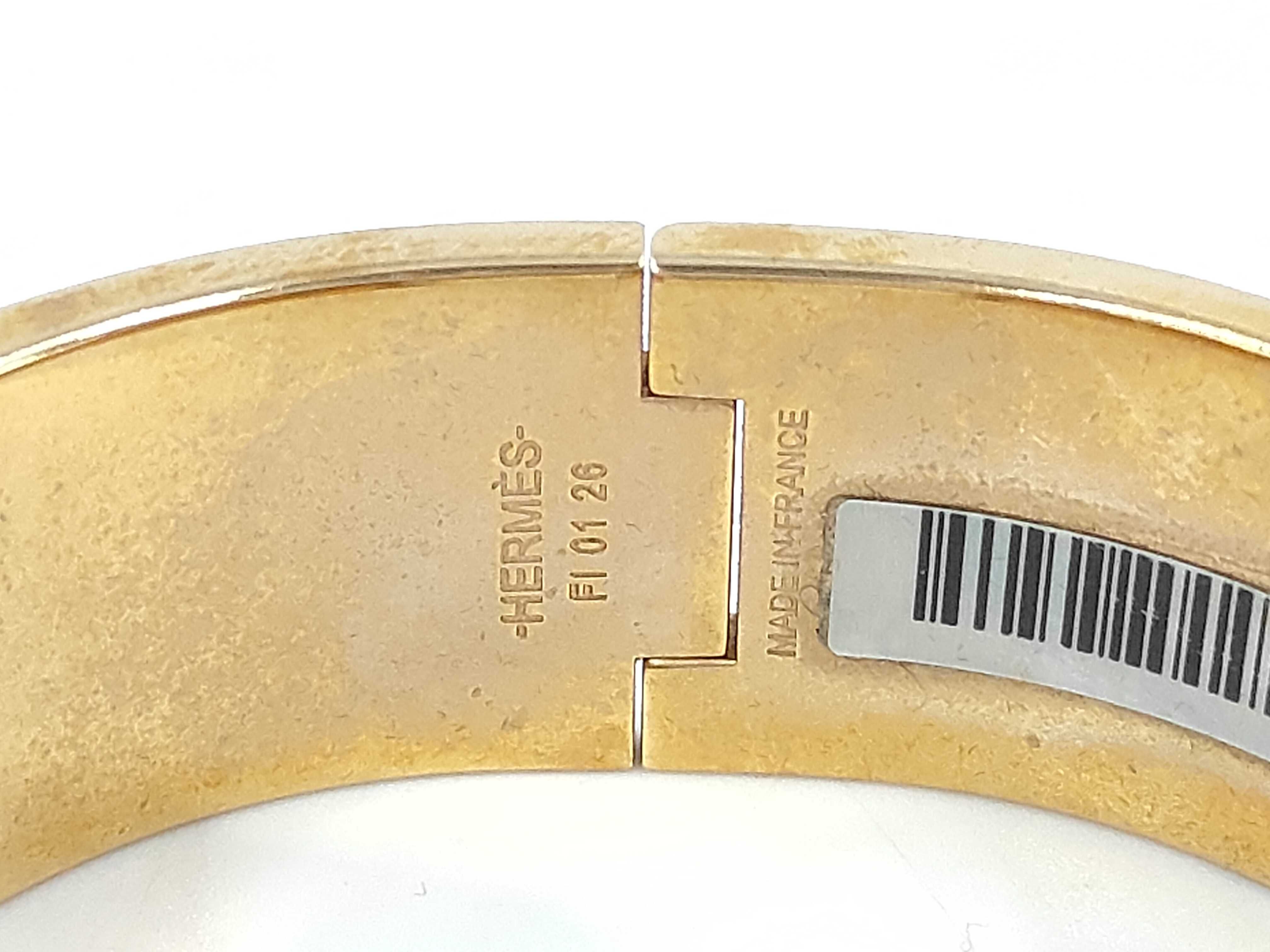 Navy Enamel GP Hardware Click H Bracelet/Bangle — view 3