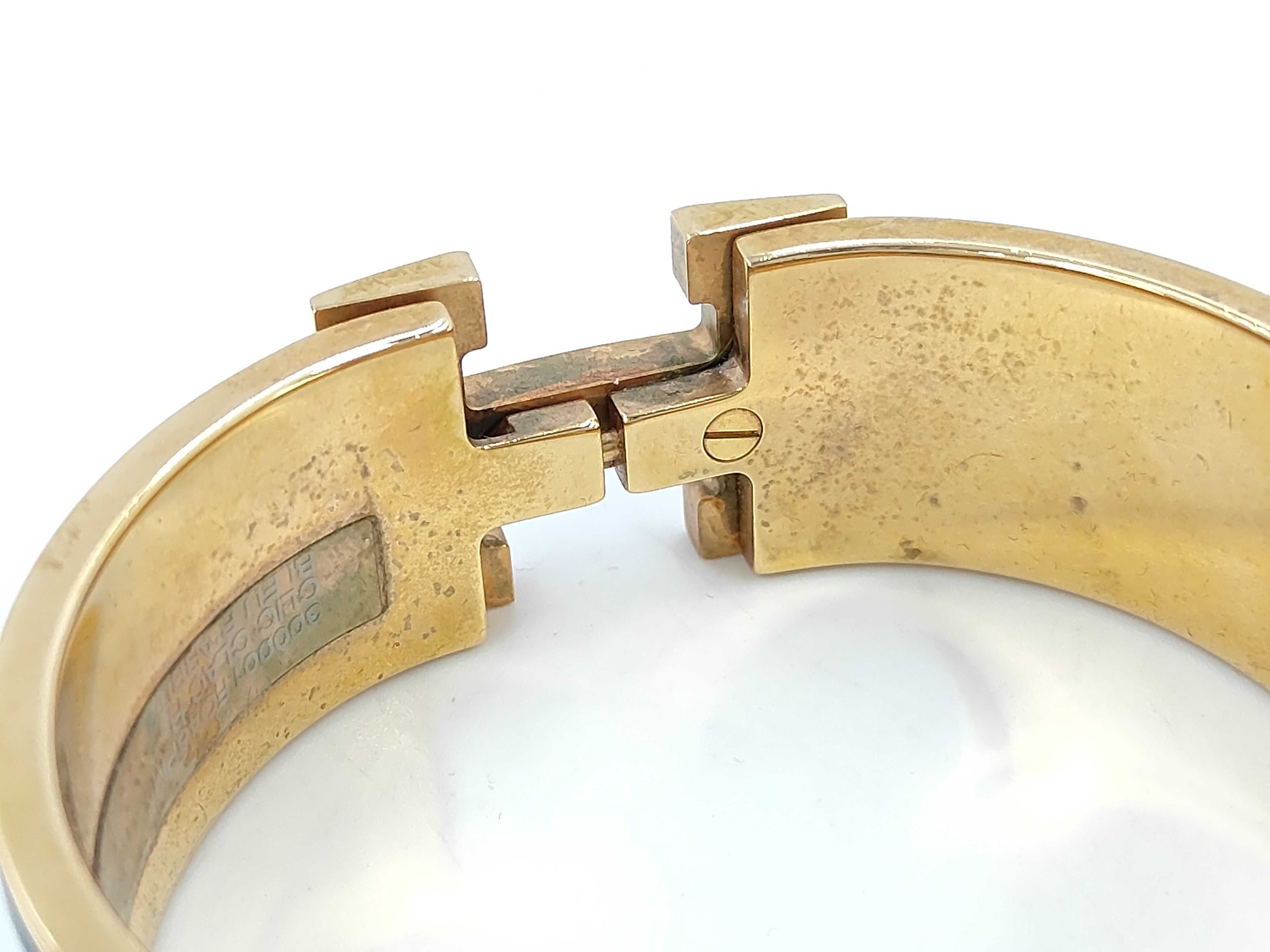 Navy Enamel GP Hardware Click H Bracelet/Bangle — view 4