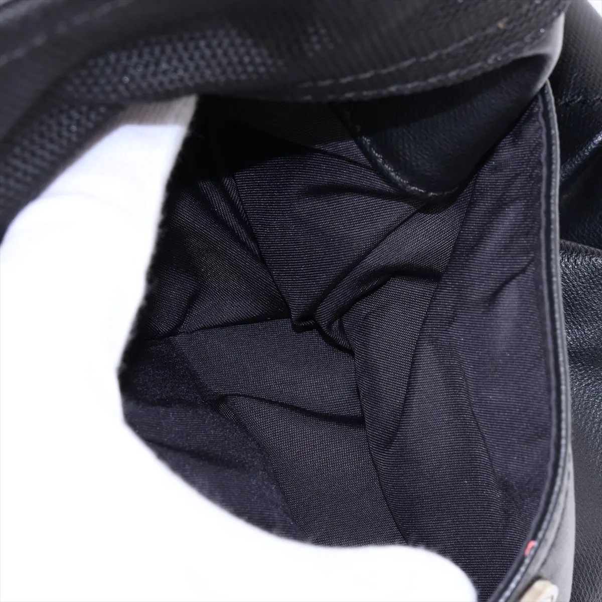 Paris Biarritz GM Coated Canvas Tote Bag, Black with Silver Hardware, 12508996, Serial Number 12 — view 9