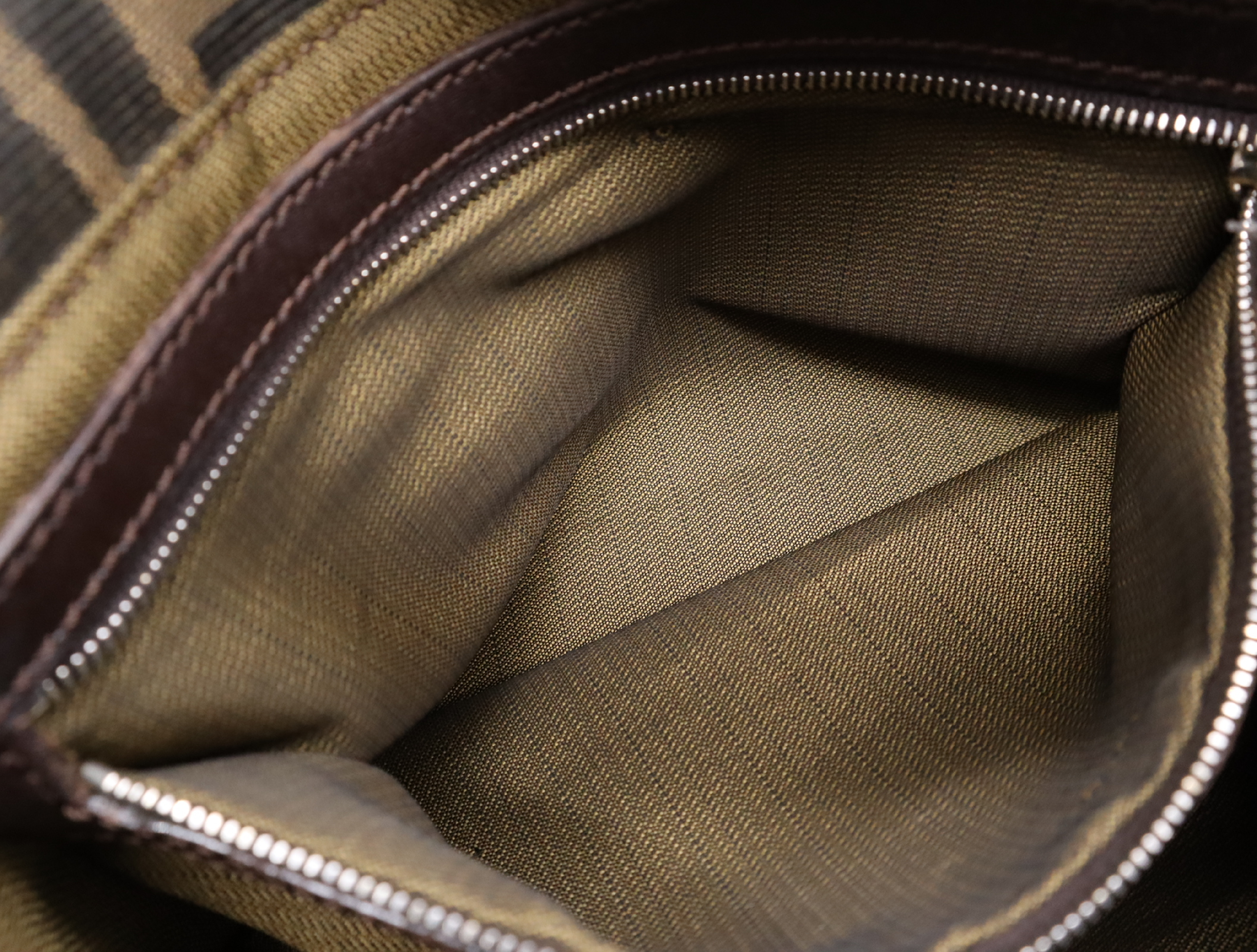 26325 Canvas/Leather Mamma Bucket Zucca One-Shoulder Bag Khaki Brown Shoulder Bag — view 13