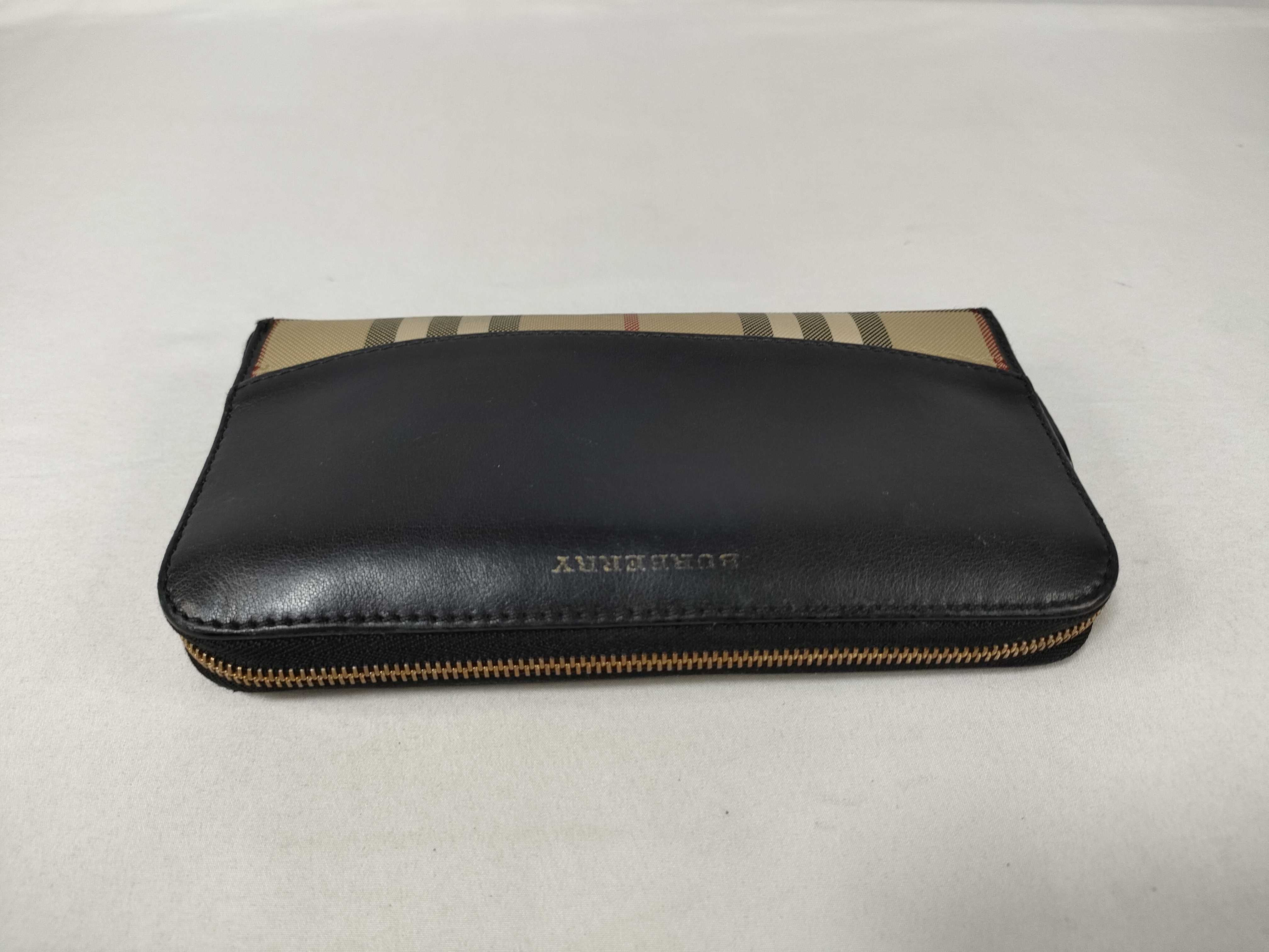 Check/Leather Long Wallet — view 6