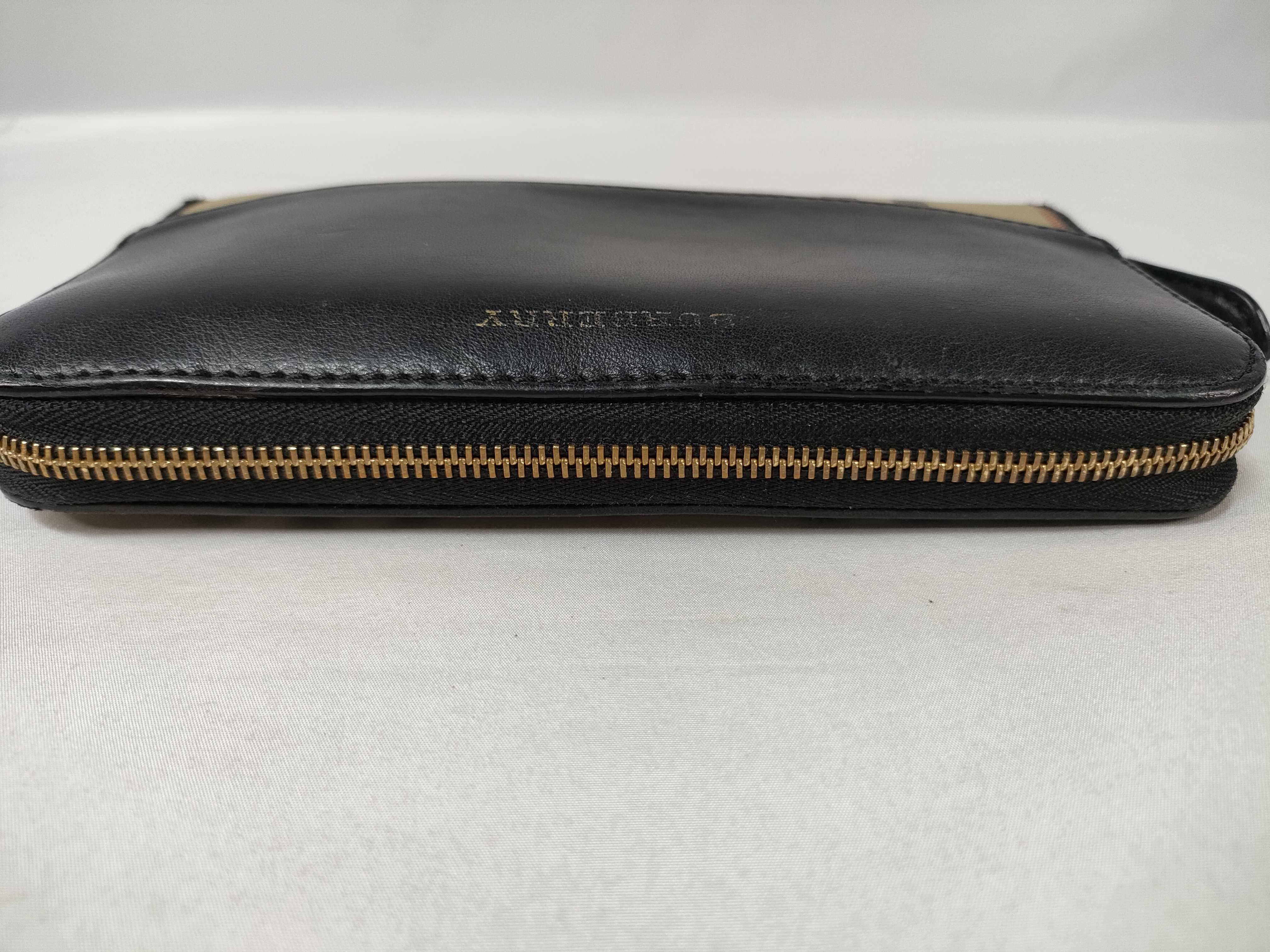 Check/Leather Long Wallet — view 8