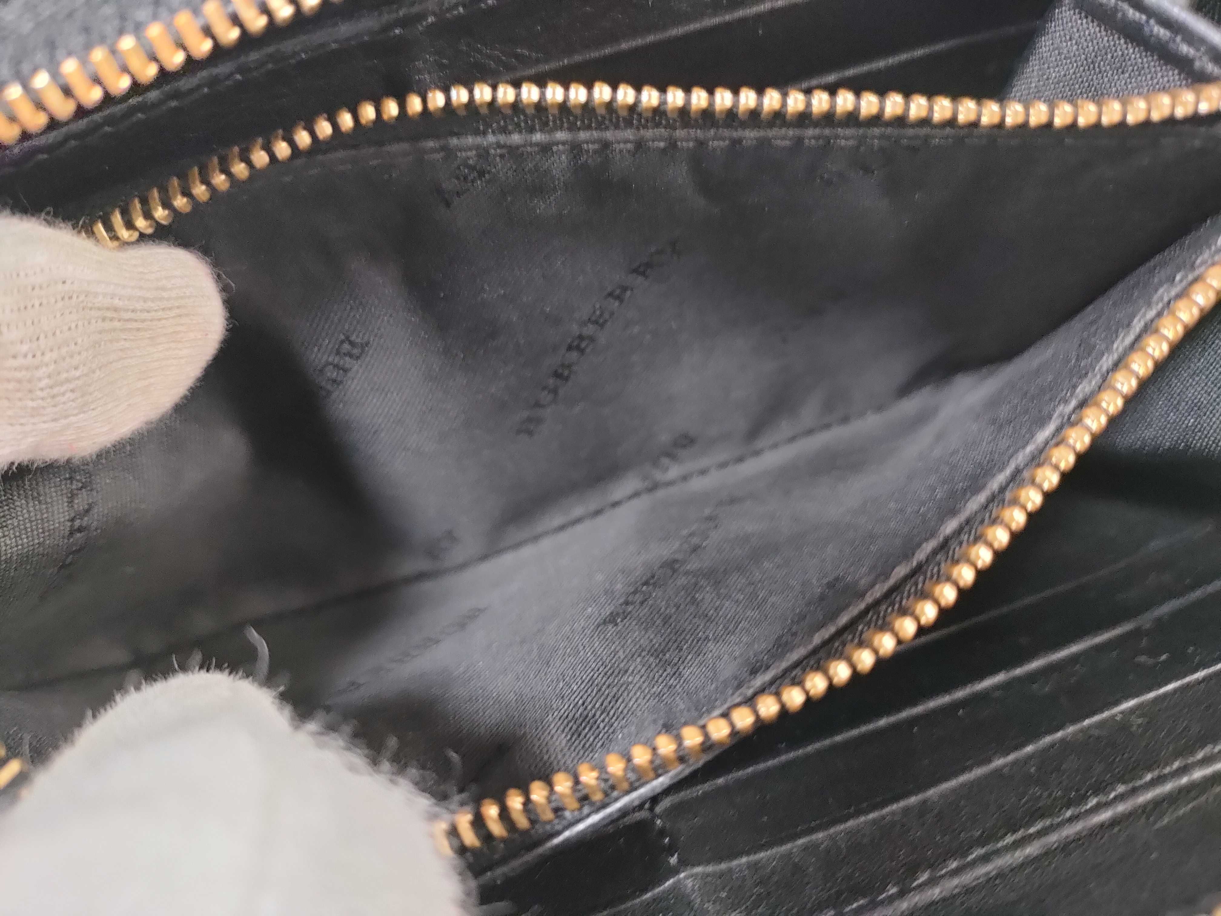 Check/Leather Long Wallet — view 10