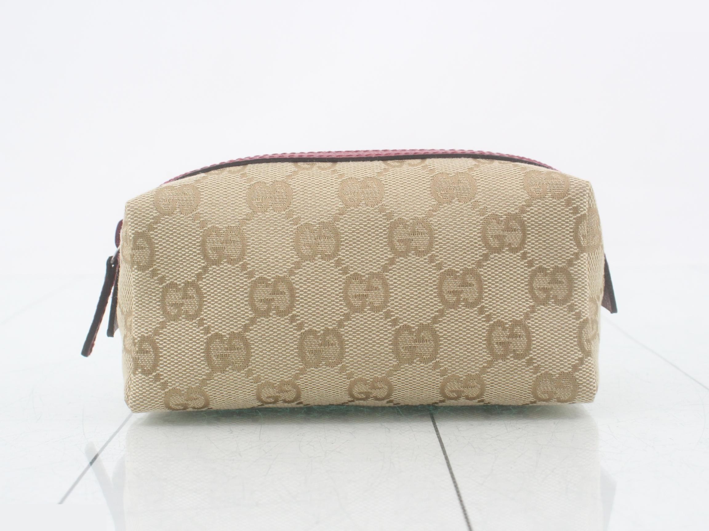 29596 GG Canvas Pouch Pink Beige