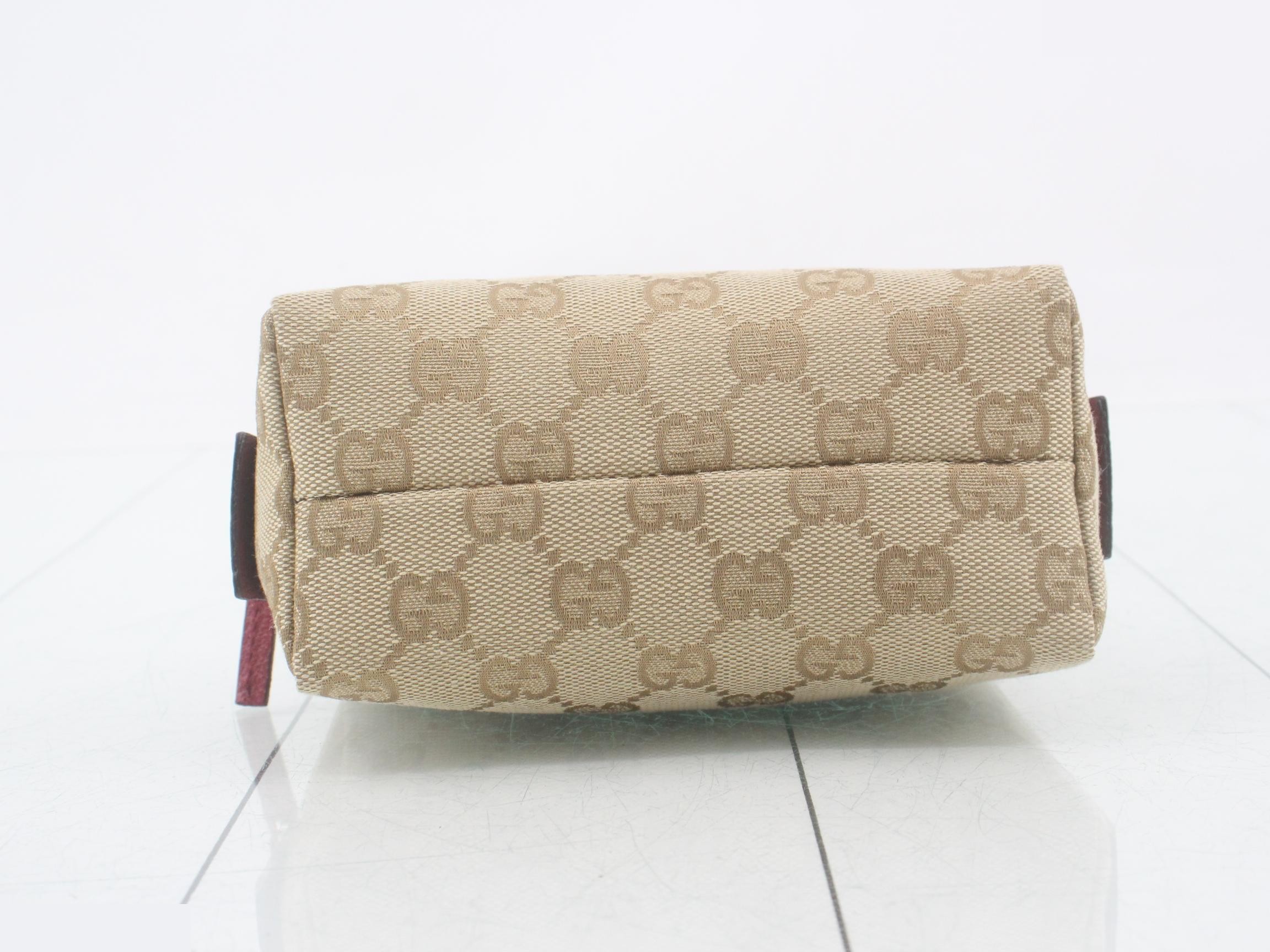 29596 GG Canvas Pouch Pink Beige — view 3