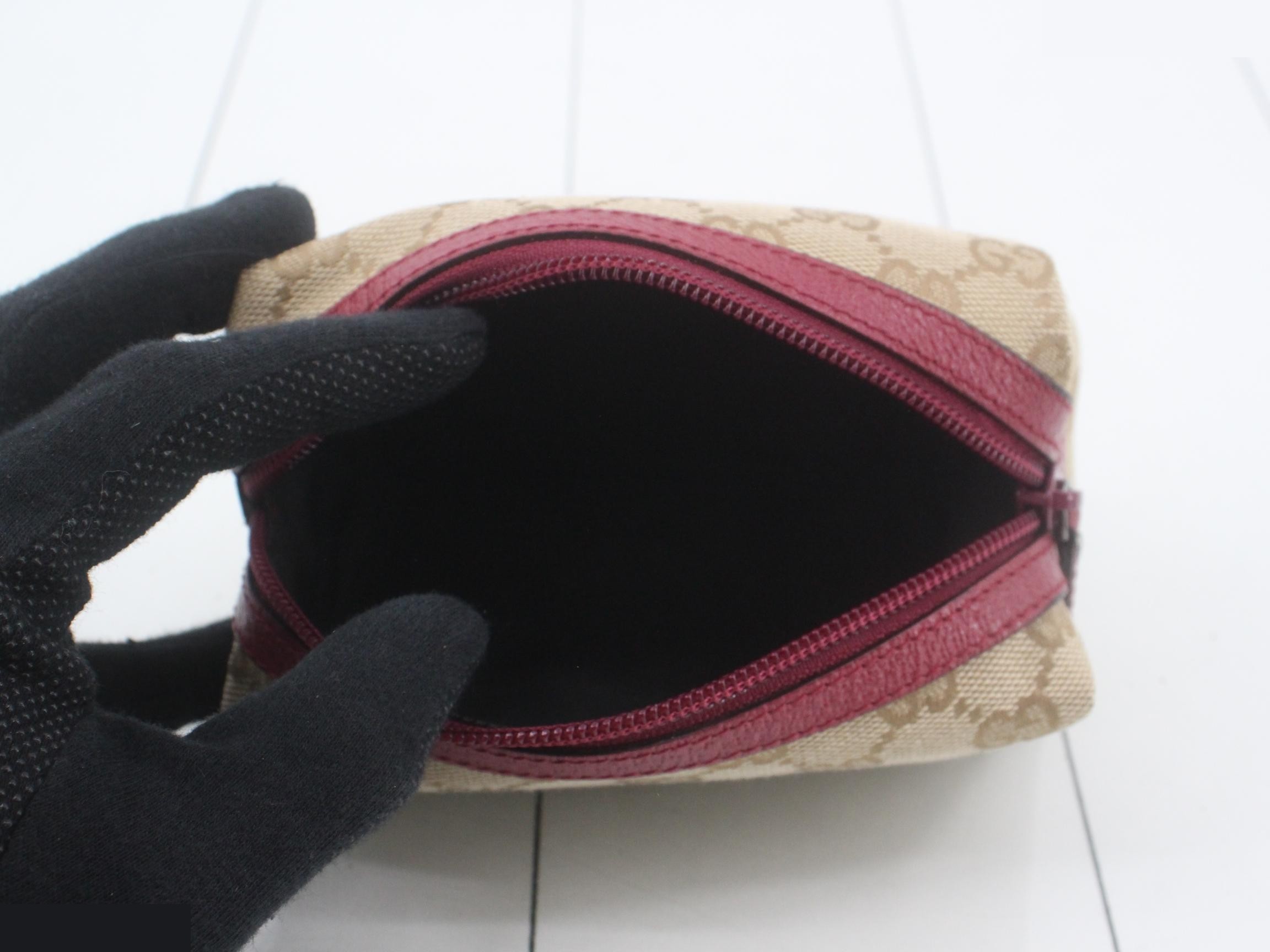 29596 GG Canvas Pouch Pink Beige — view 4
