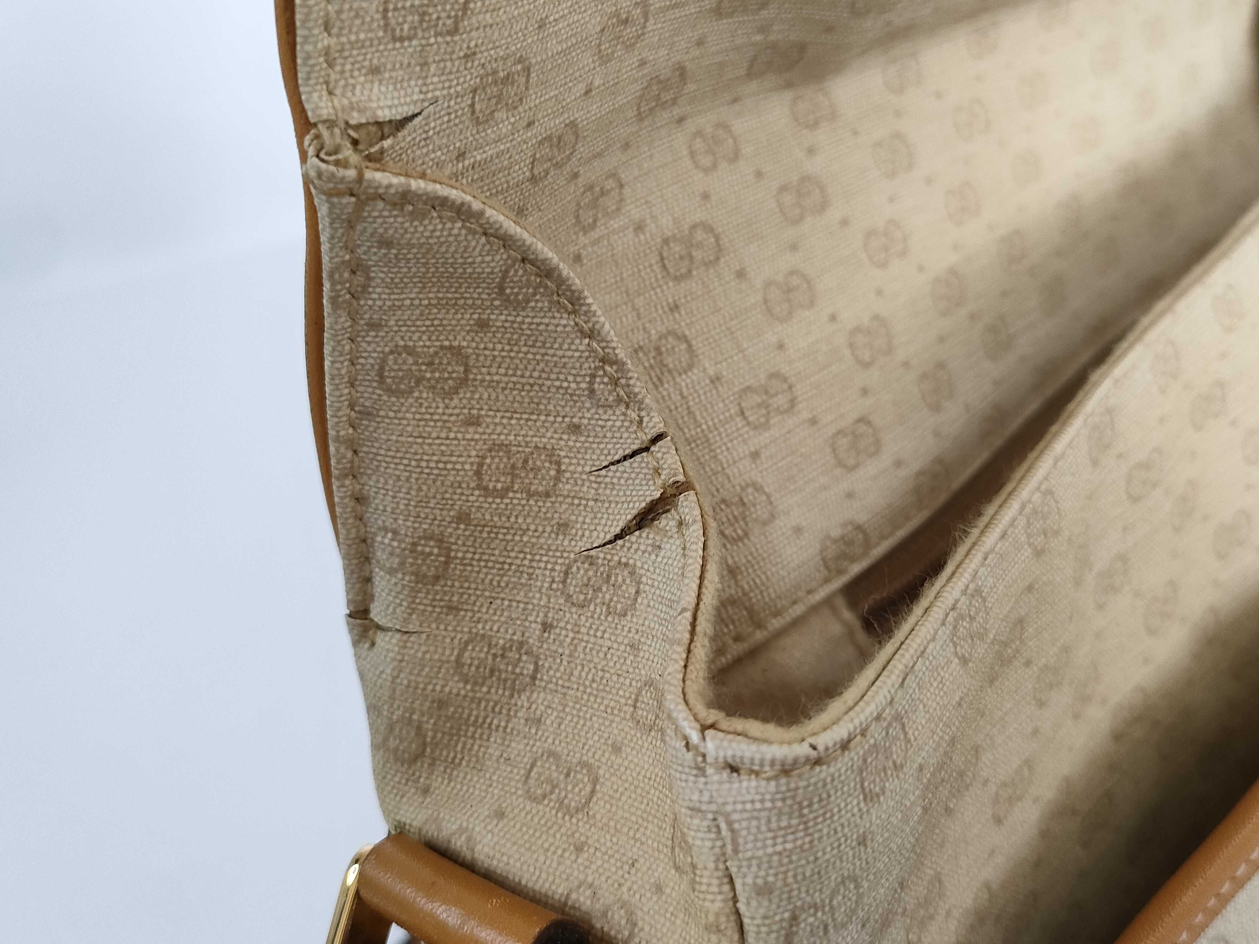 GG Gucci 001 14 0185 Micro GG Shoulder Bag PVC Leather Brown Shoulder Bag — view 15