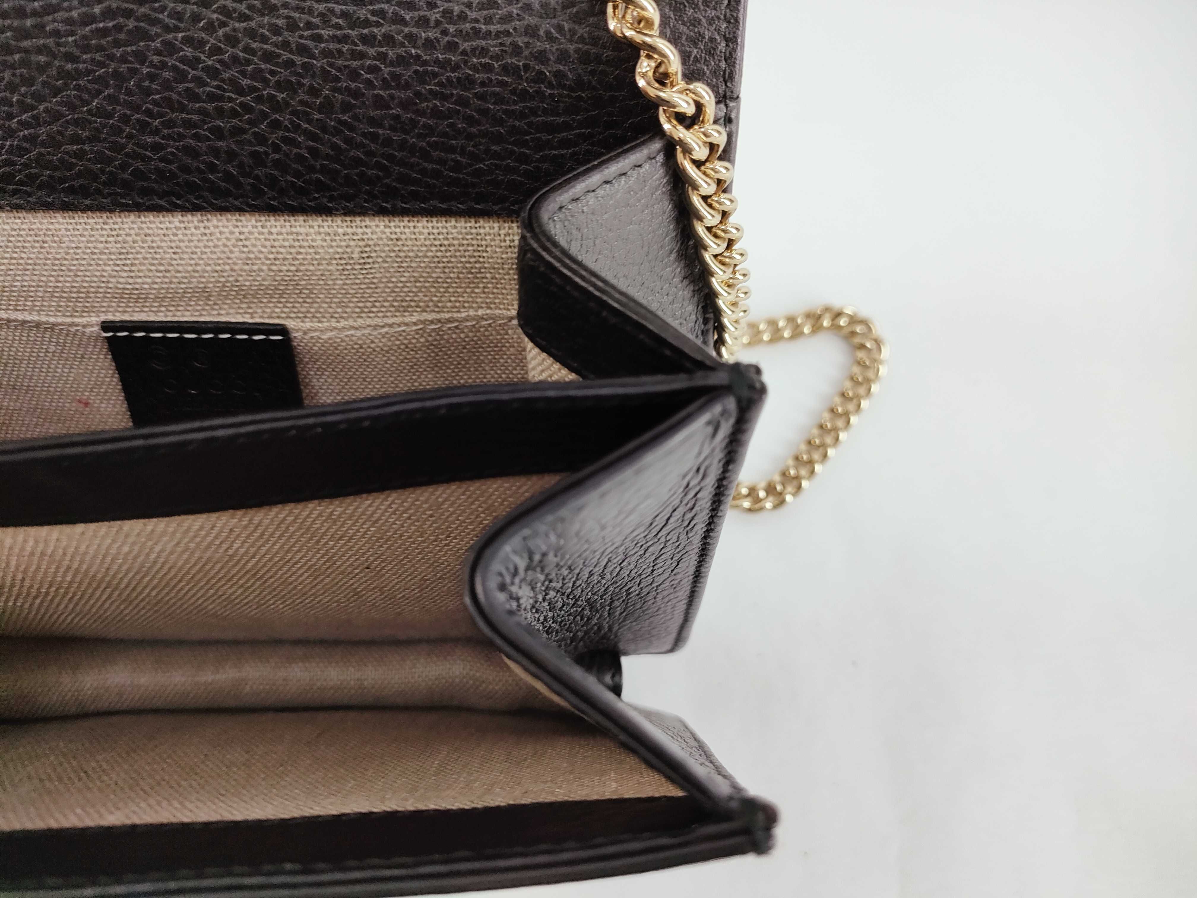 Interlocking GG Chain Bag Black Shoulder Bag — view 12