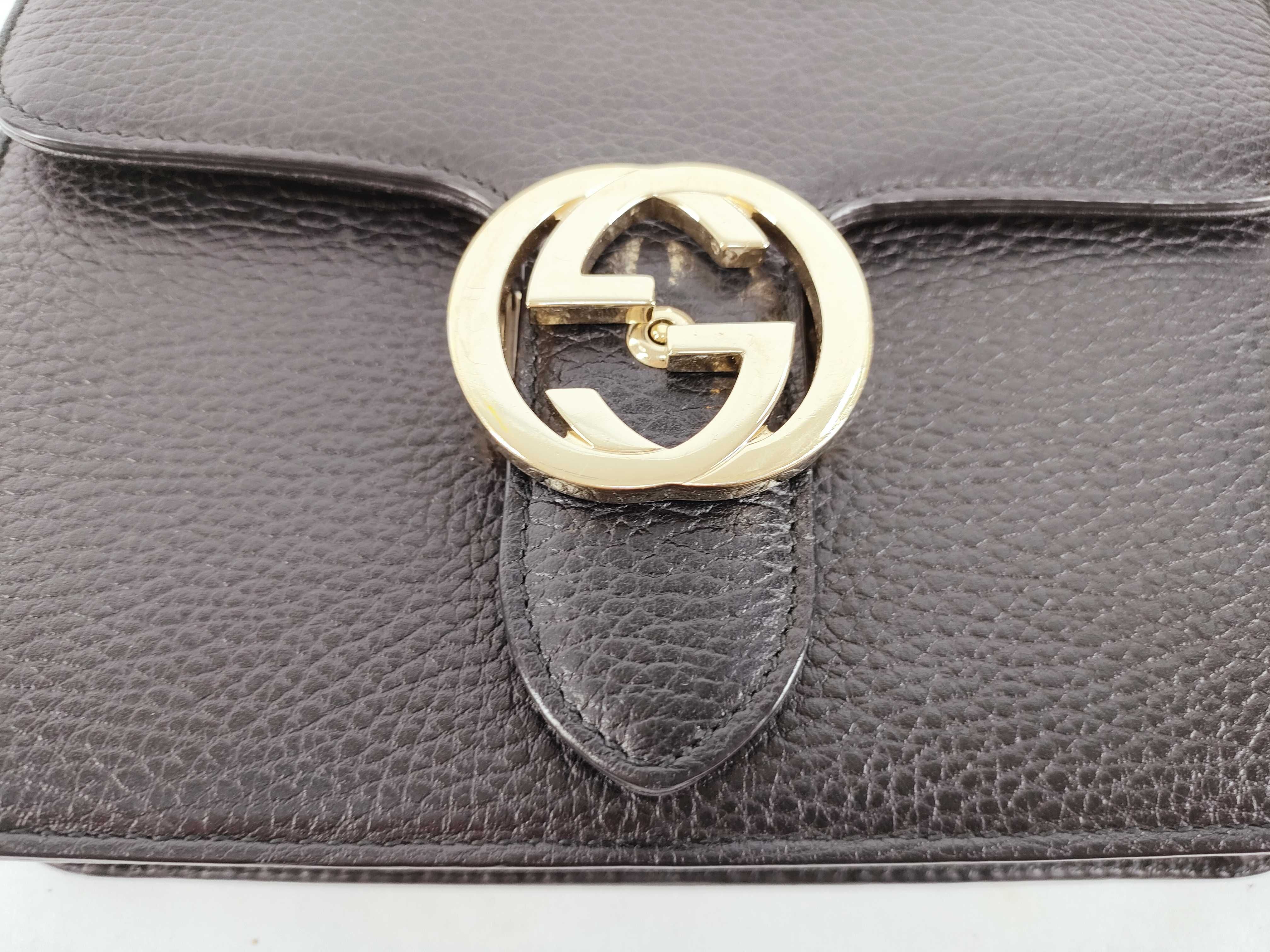 Interlocking GG Chain Bag Black Shoulder Bag — view 8