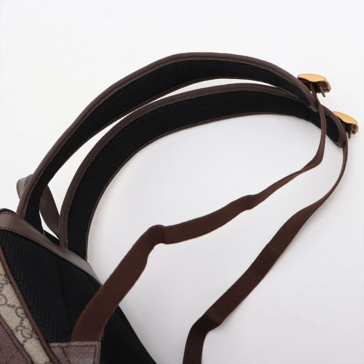 GG Supreme Ophidia PVC x Leather Backpack/Rucksack, Beige x Brown, 547965 — view 6