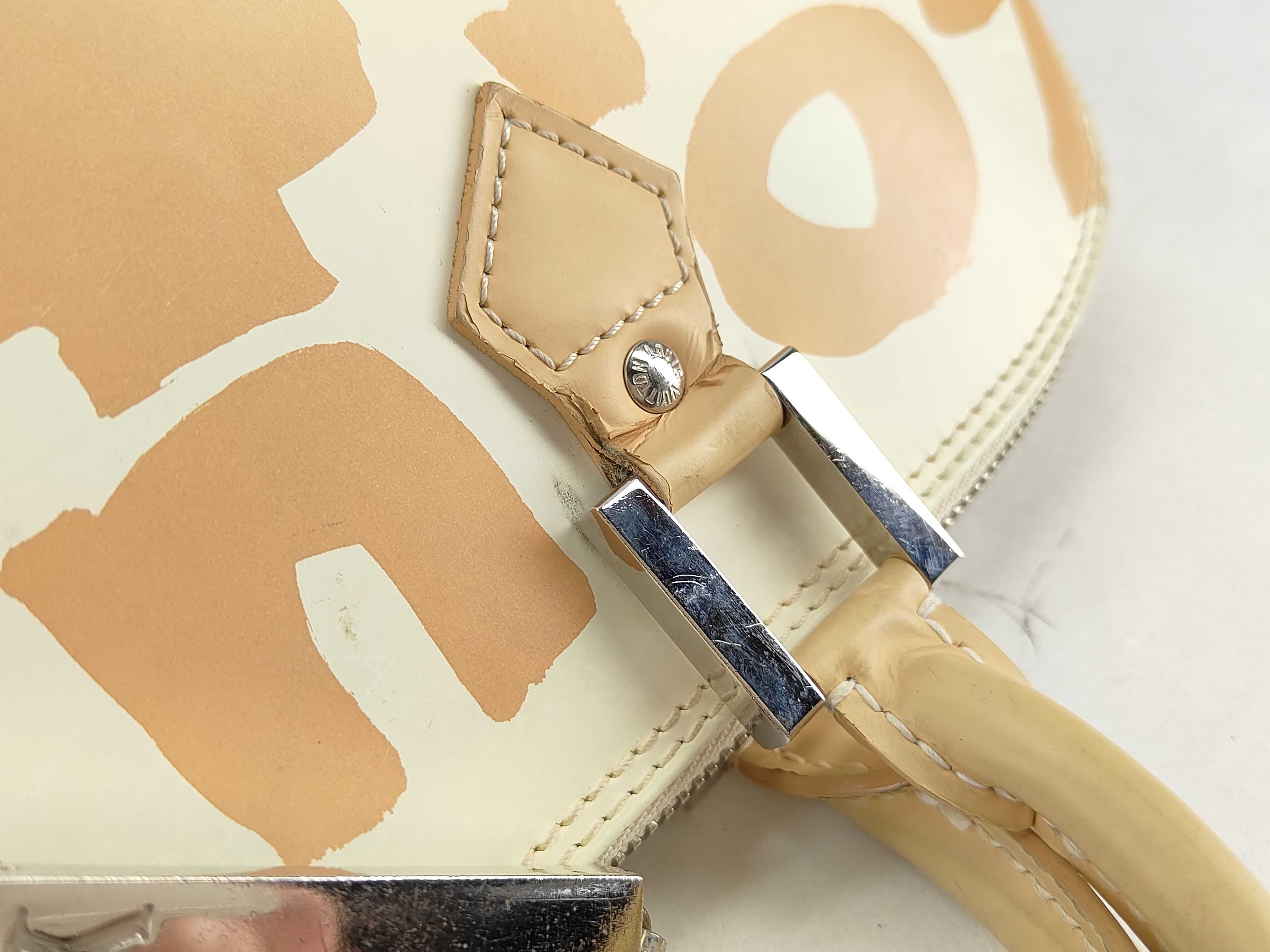 Monogram Graffiti Alma Horizontal M92176 BA0021 White Boston Bag — view 6