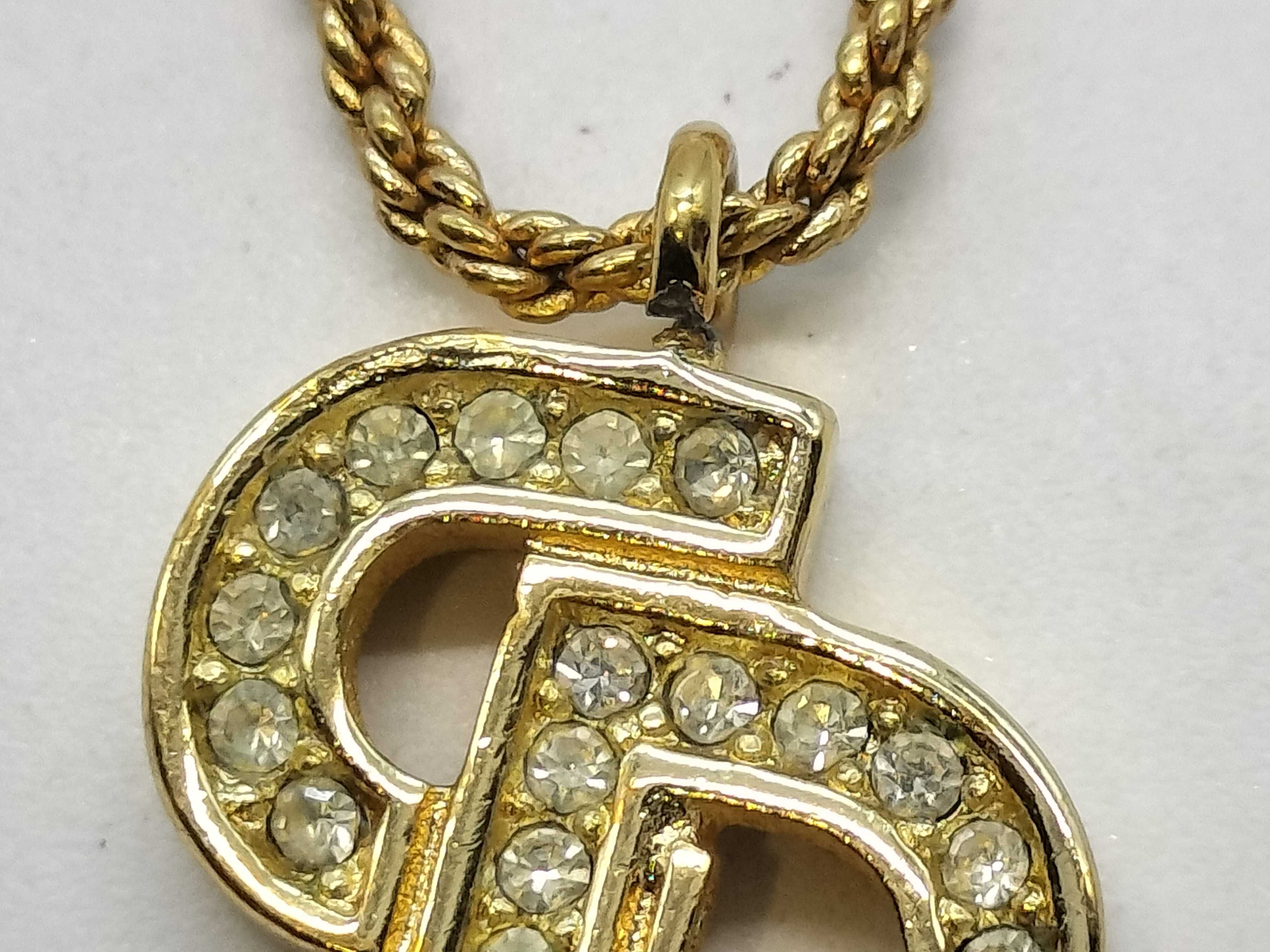 Rhinestone Logo Necklace — view 2