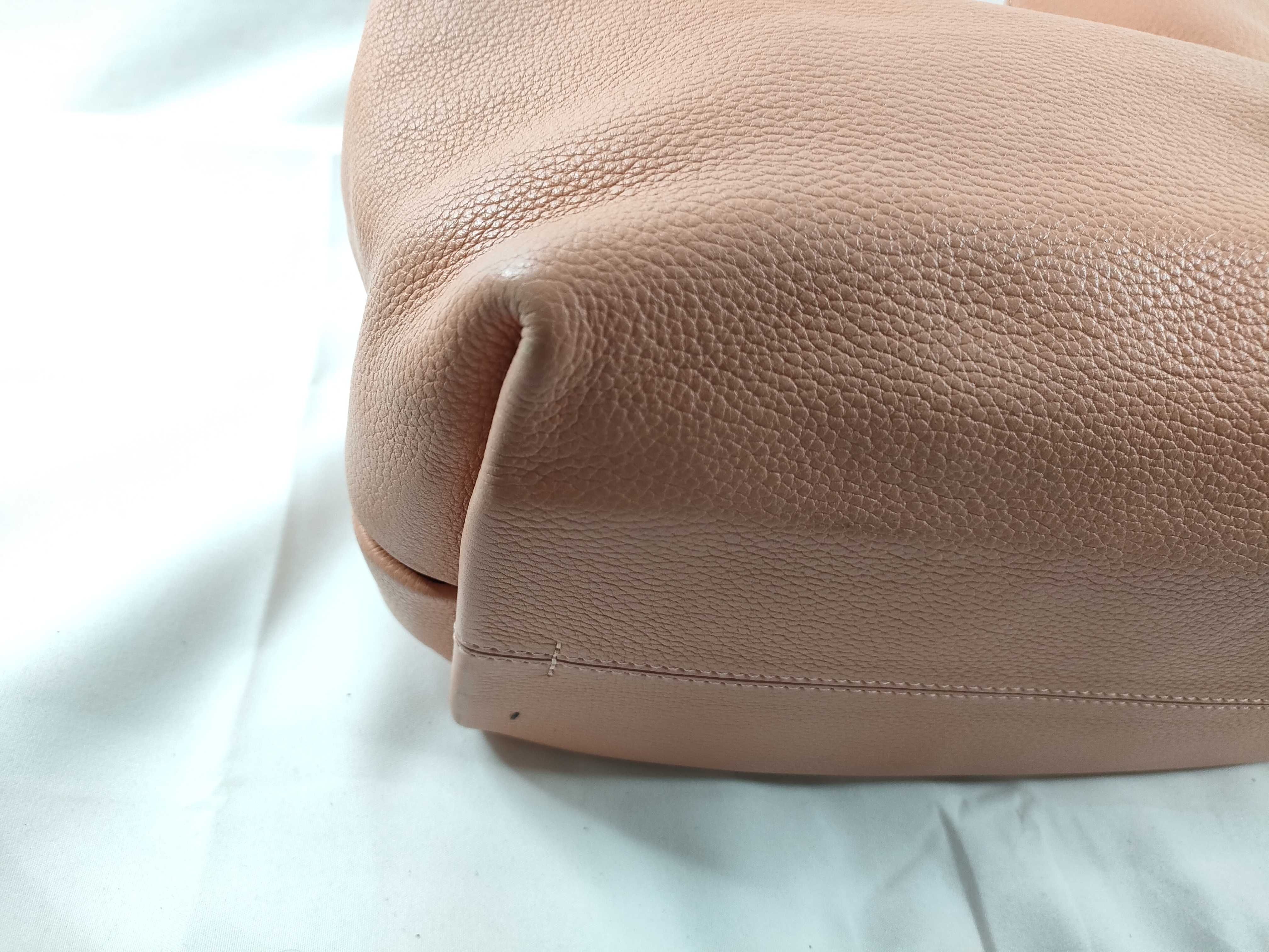 Anagram Dunas Leather Tote Bag, Salmon Pink Tote Bag — view 3