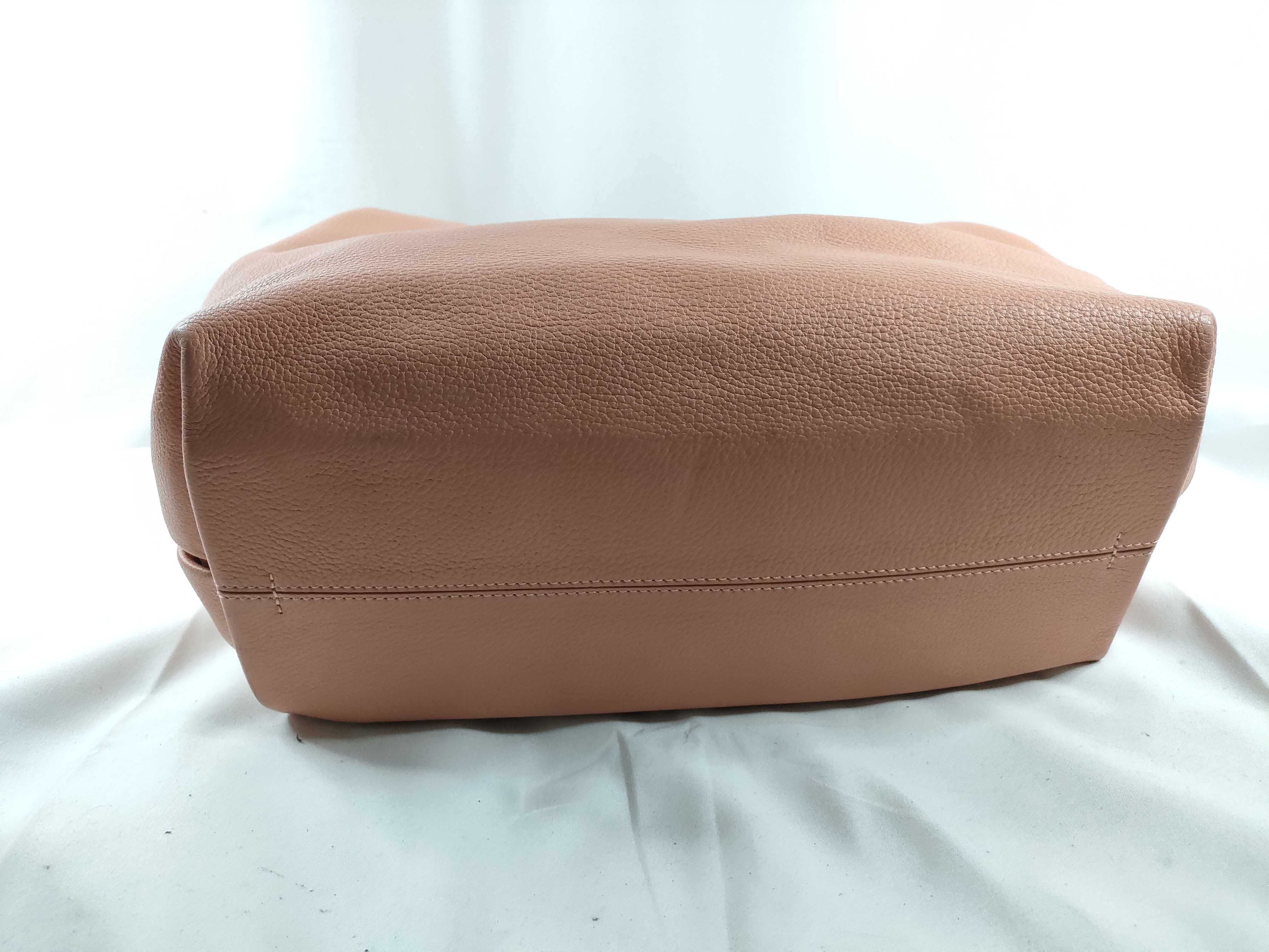 Anagram Dunas Leather Tote Bag, Salmon Pink Tote Bag — view 4