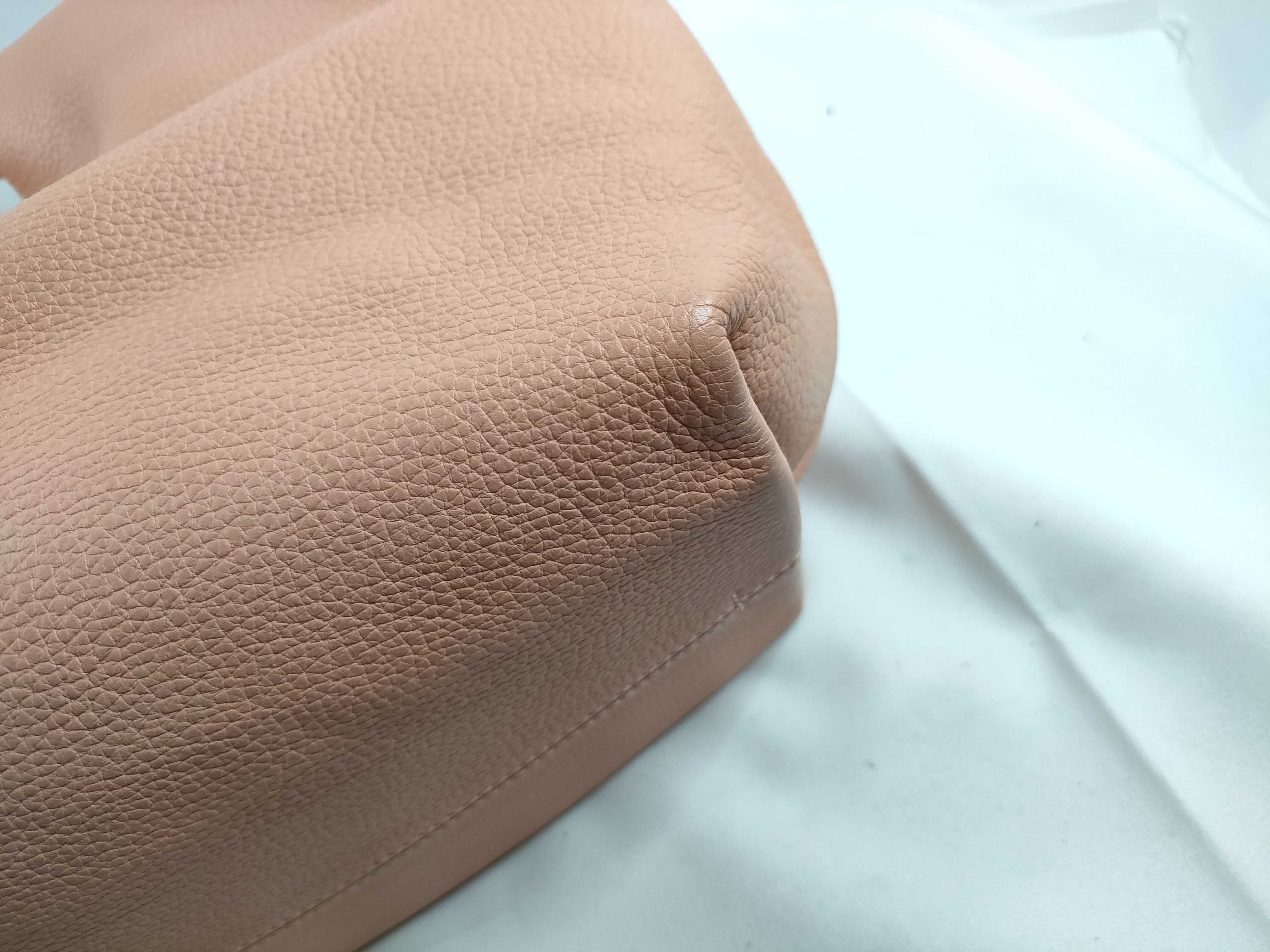 Anagram Dunas Leather Tote Bag, Salmon Pink Tote Bag — view 5