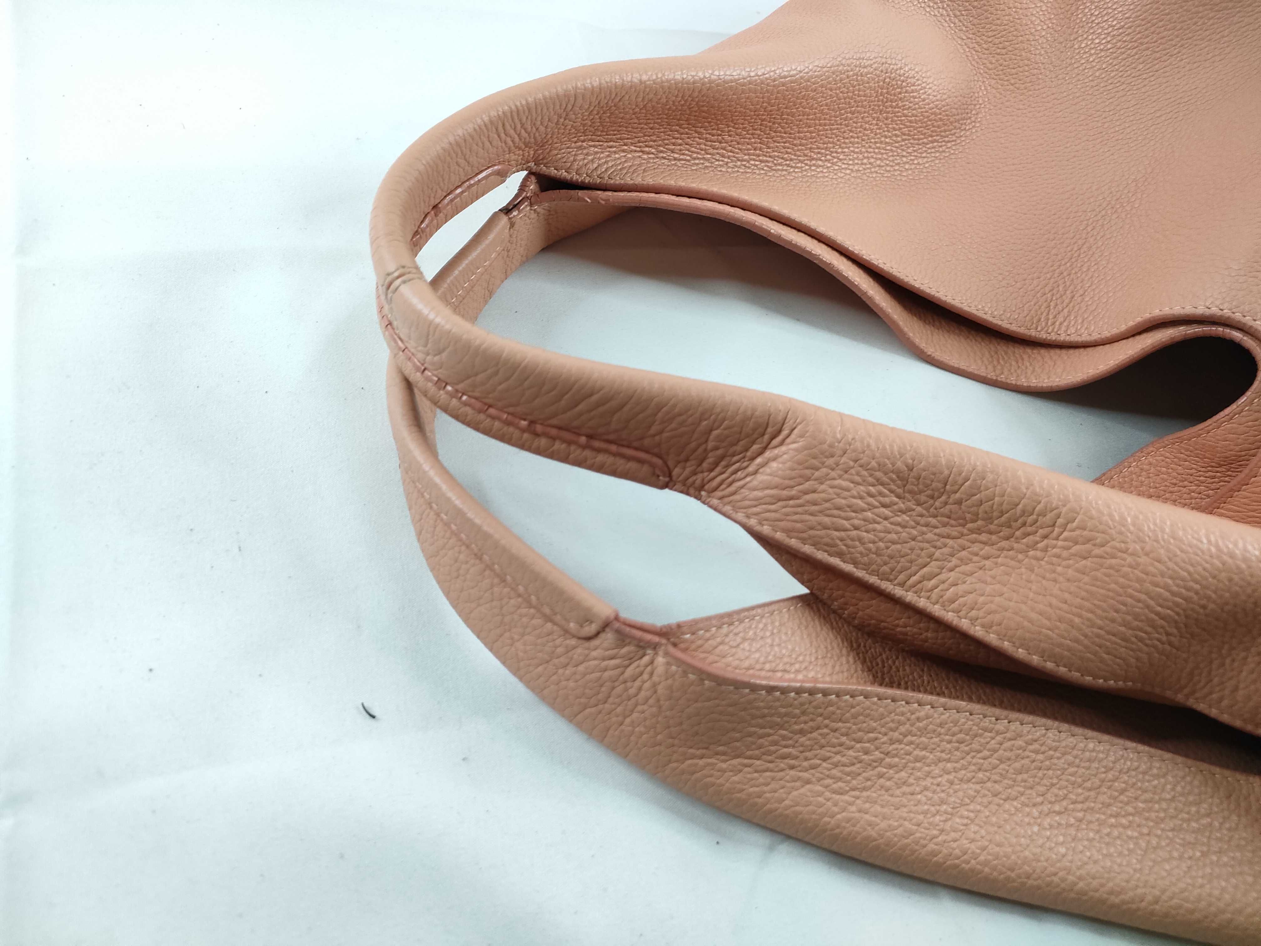 Anagram Dunas Leather Tote Bag, Salmon Pink Tote Bag — view 6