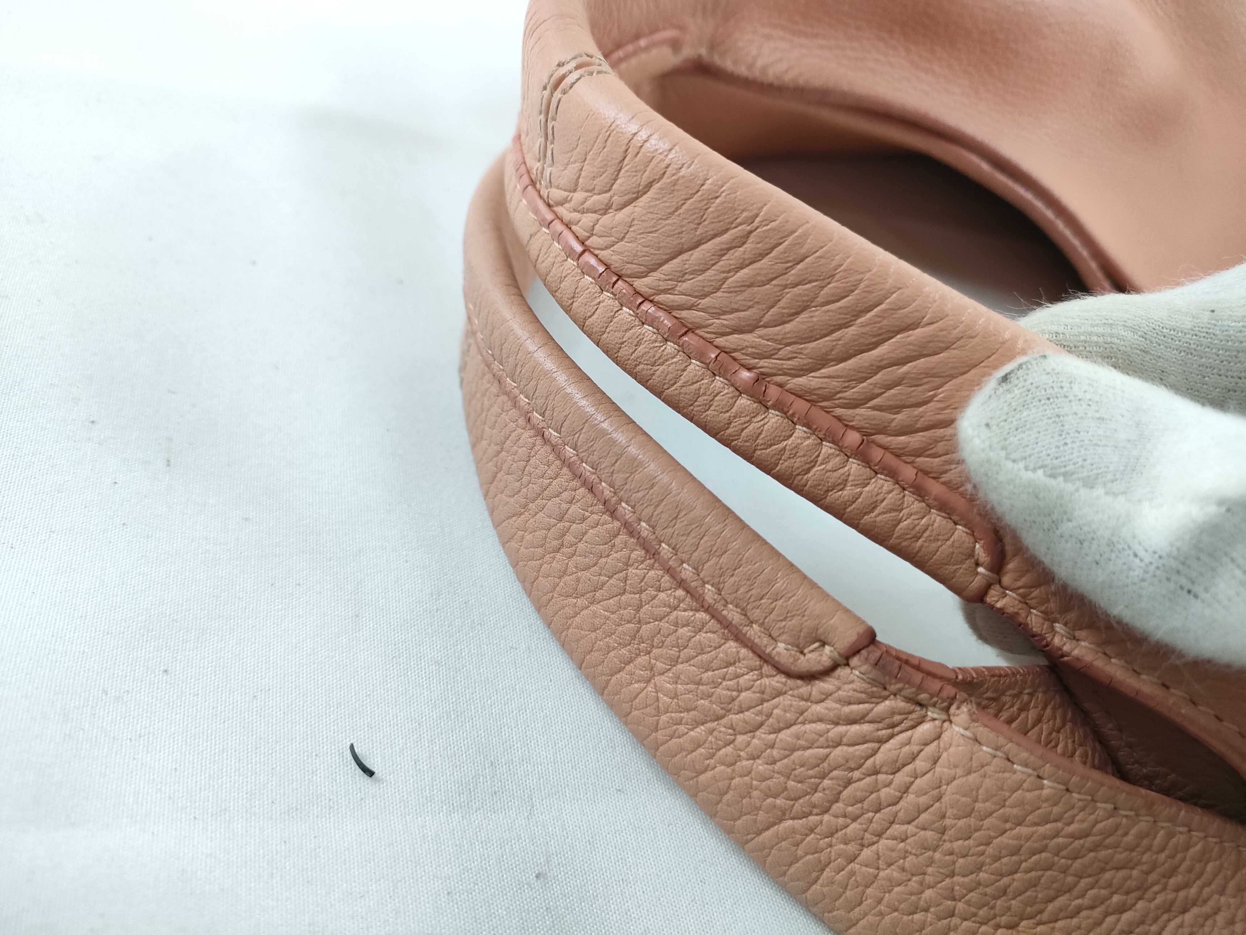Anagram Dunas Leather Tote Bag, Salmon Pink Tote Bag — view 7