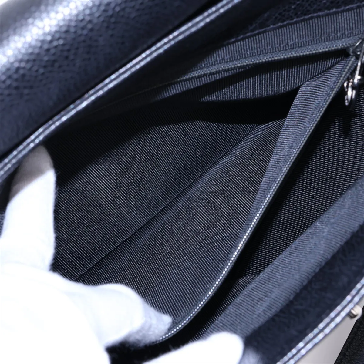 Coco Mark Caviar Skin Chain Shoulder Bag, Black with Silver Hardware, 4689389, Series 4 — view 11