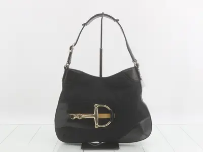 GG Canvas Horsebit Shoulder Bag