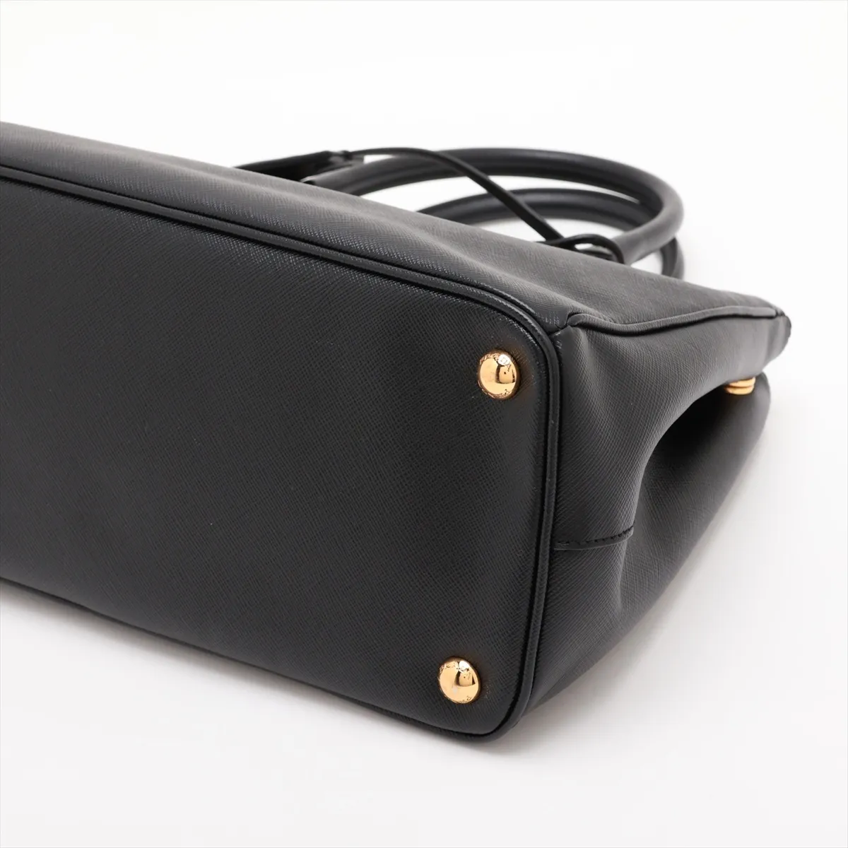 Saffiano Galleria Leather 2-Way Handbag, Black — view 3