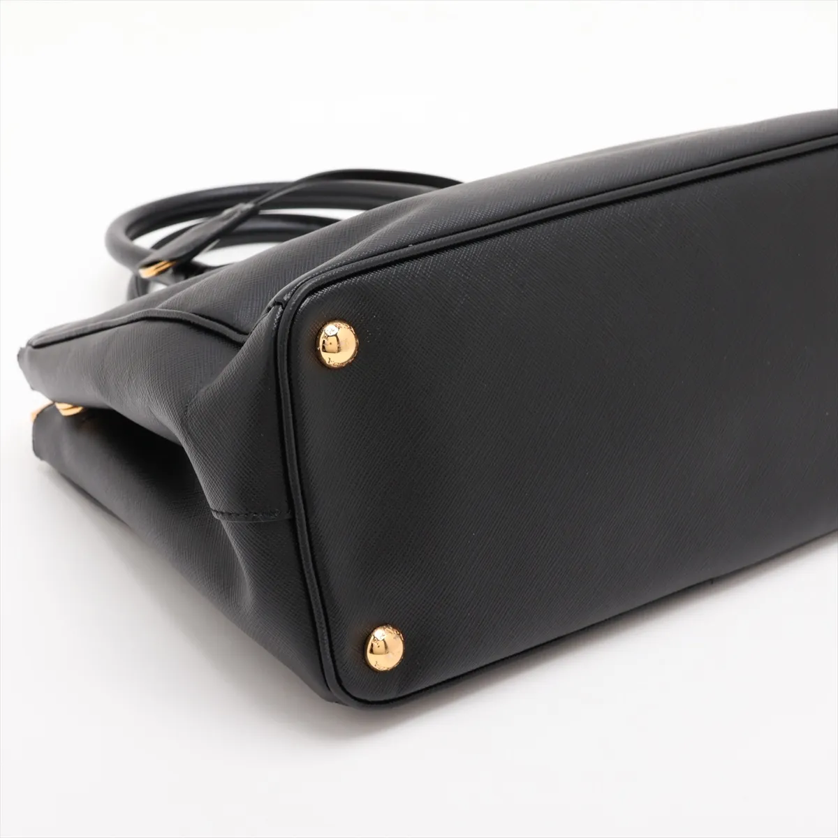 Saffiano Galleria Leather 2-Way Handbag, Black — view 4