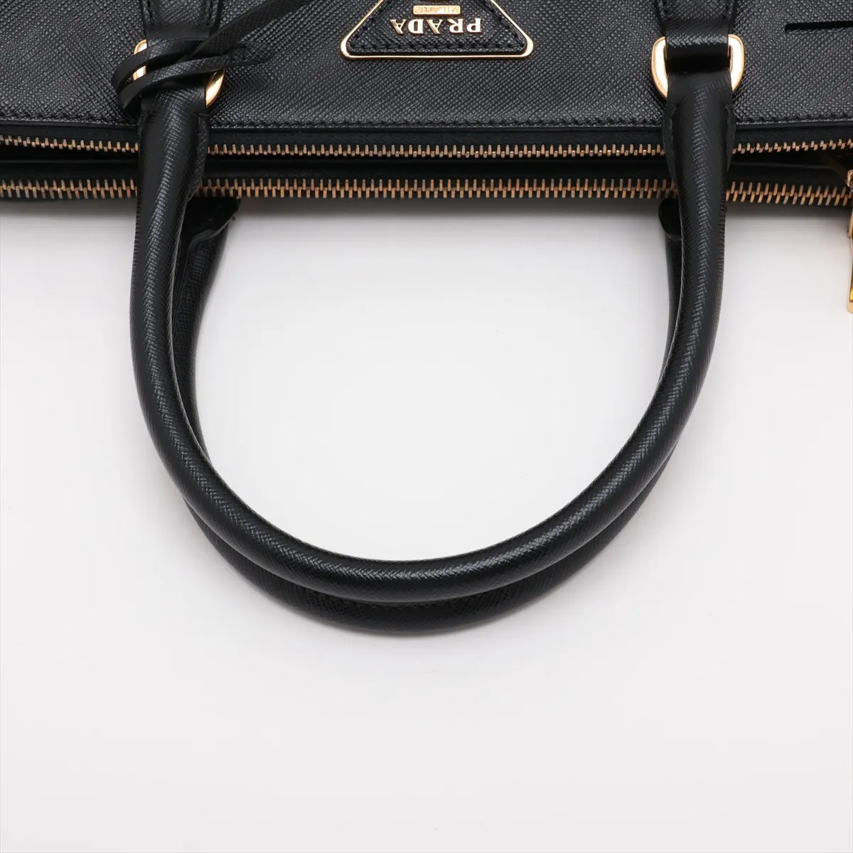 Saffiano Galleria Leather 2-Way Handbag, Black — view 5