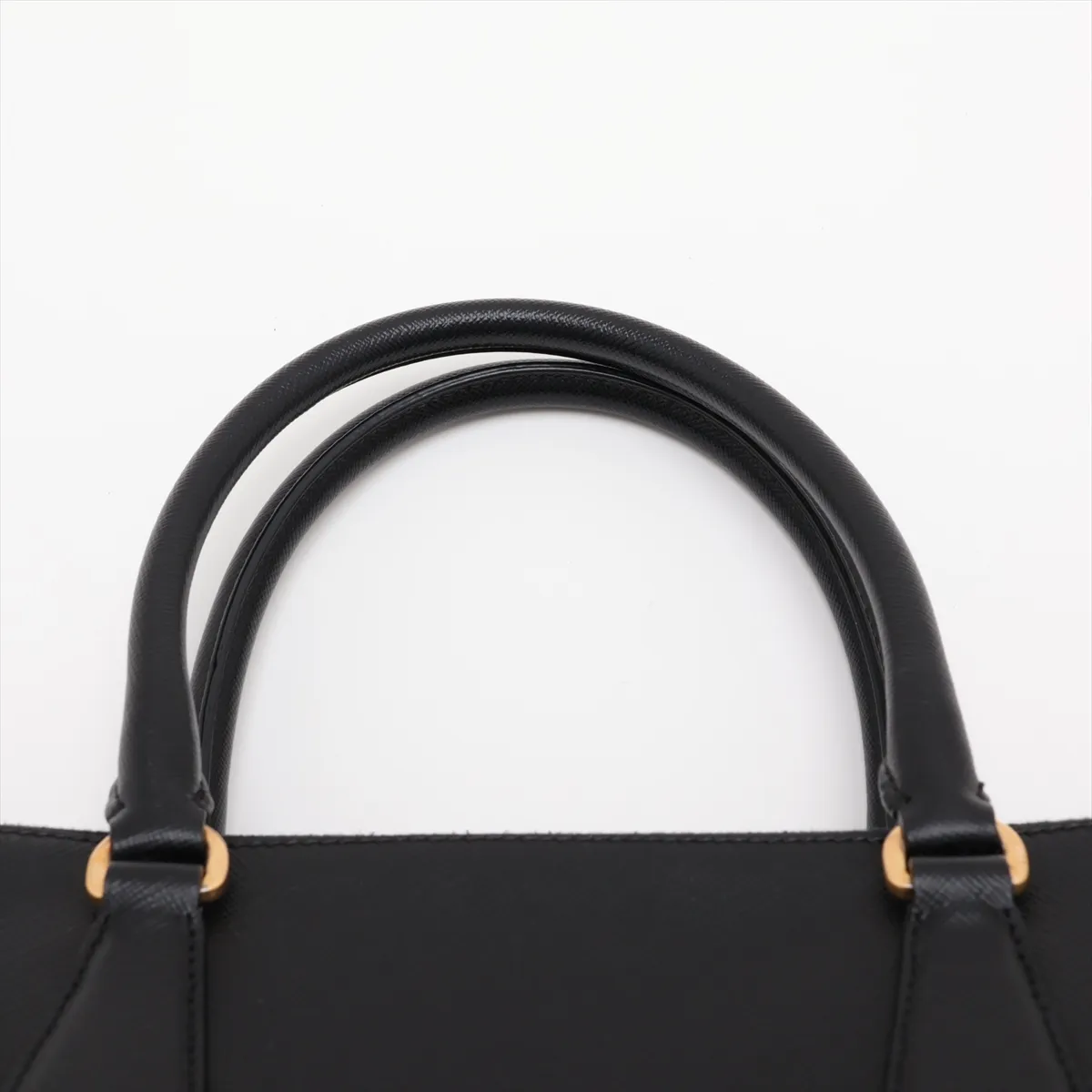 Saffiano Galleria Leather 2-Way Handbag, Black — view 6