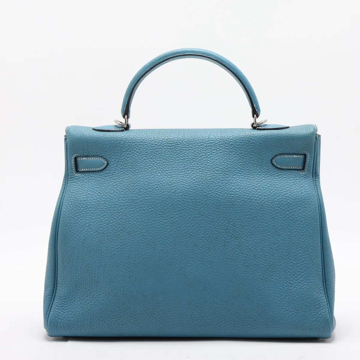 [Individually packaged] Hermes Kelly 35 Letournée Togo Blue Jean Silver Hardware N:2010 — view 2