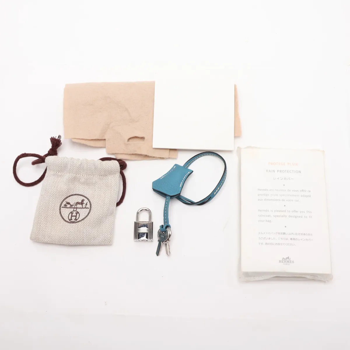 [Individually packaged] Hermes Kelly 35 Letournée Togo Blue Jean Silver Hardware N:2010 — view 13