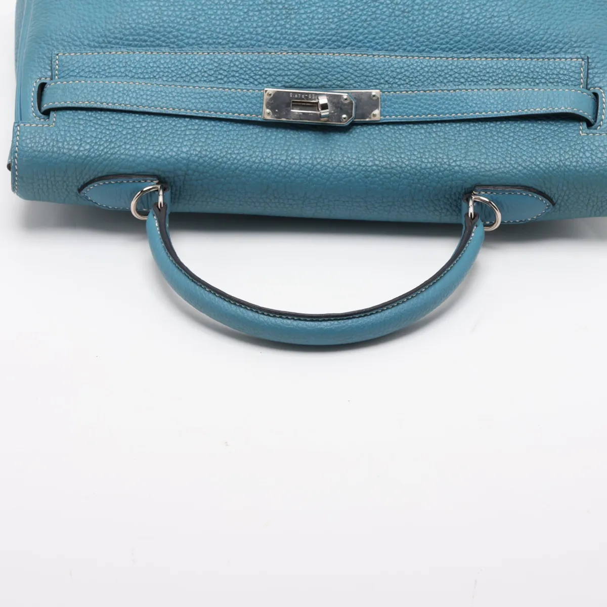 [Individually packaged] Hermes Kelly 35 Letournée Togo Blue Jean Silver Hardware N:2010 — view 5