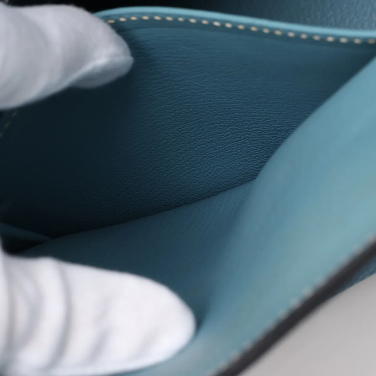 [Individually packaged] Hermes Kelly 35 Letournée Togo Blue Jean Silver Hardware N:2010 — view 10