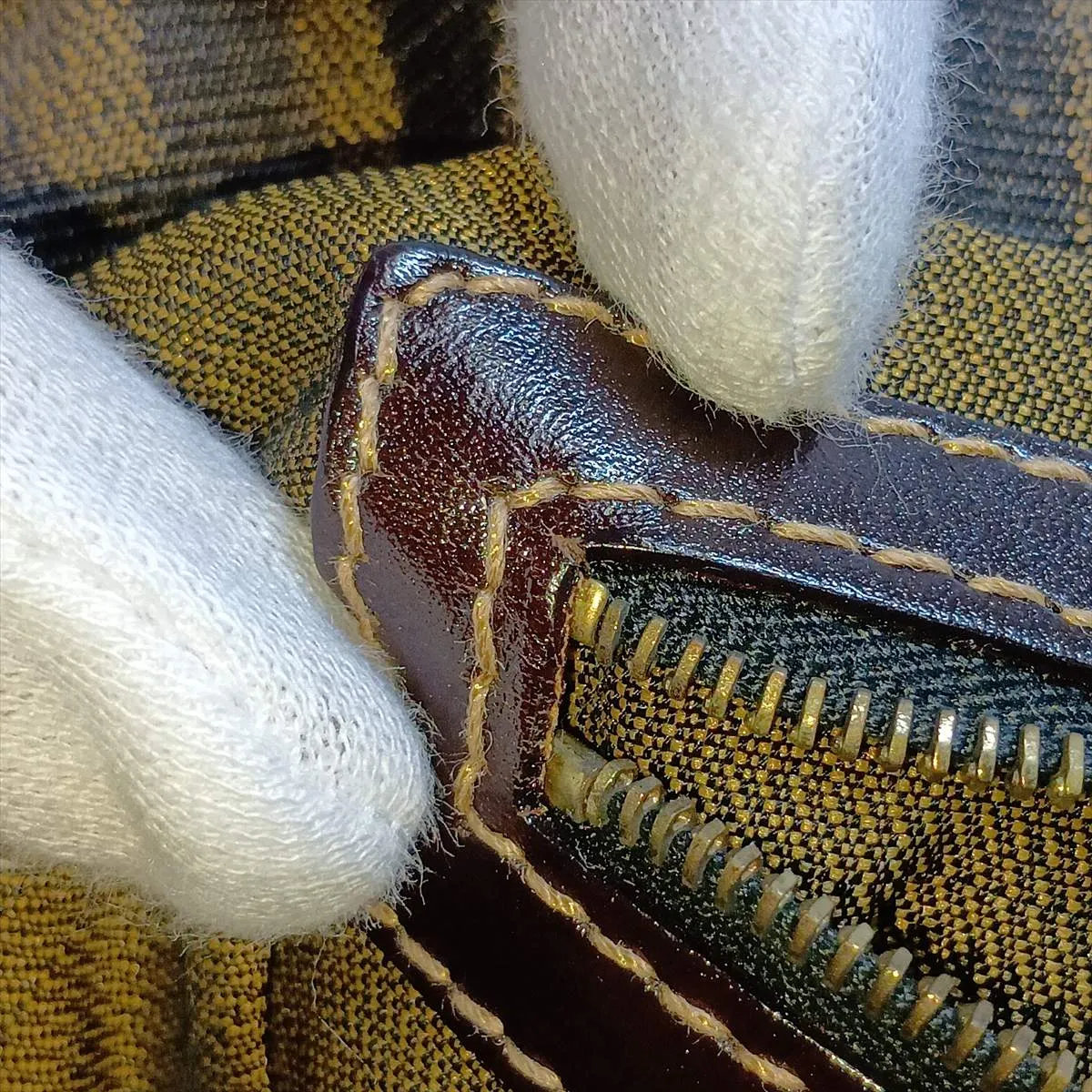 Zucca 26329 Canvas x Leather Handbag Brown — view 13