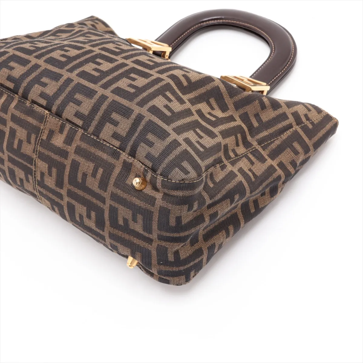 Zucca 26329 Canvas x Leather Handbag Brown — view 3