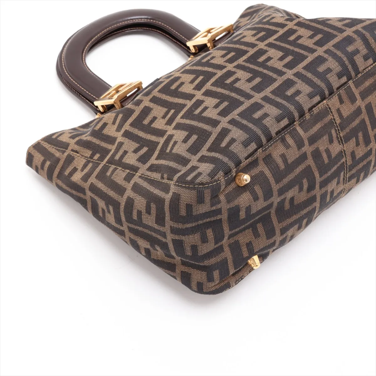 Zucca 26329 Canvas x Leather Handbag Brown — view 4