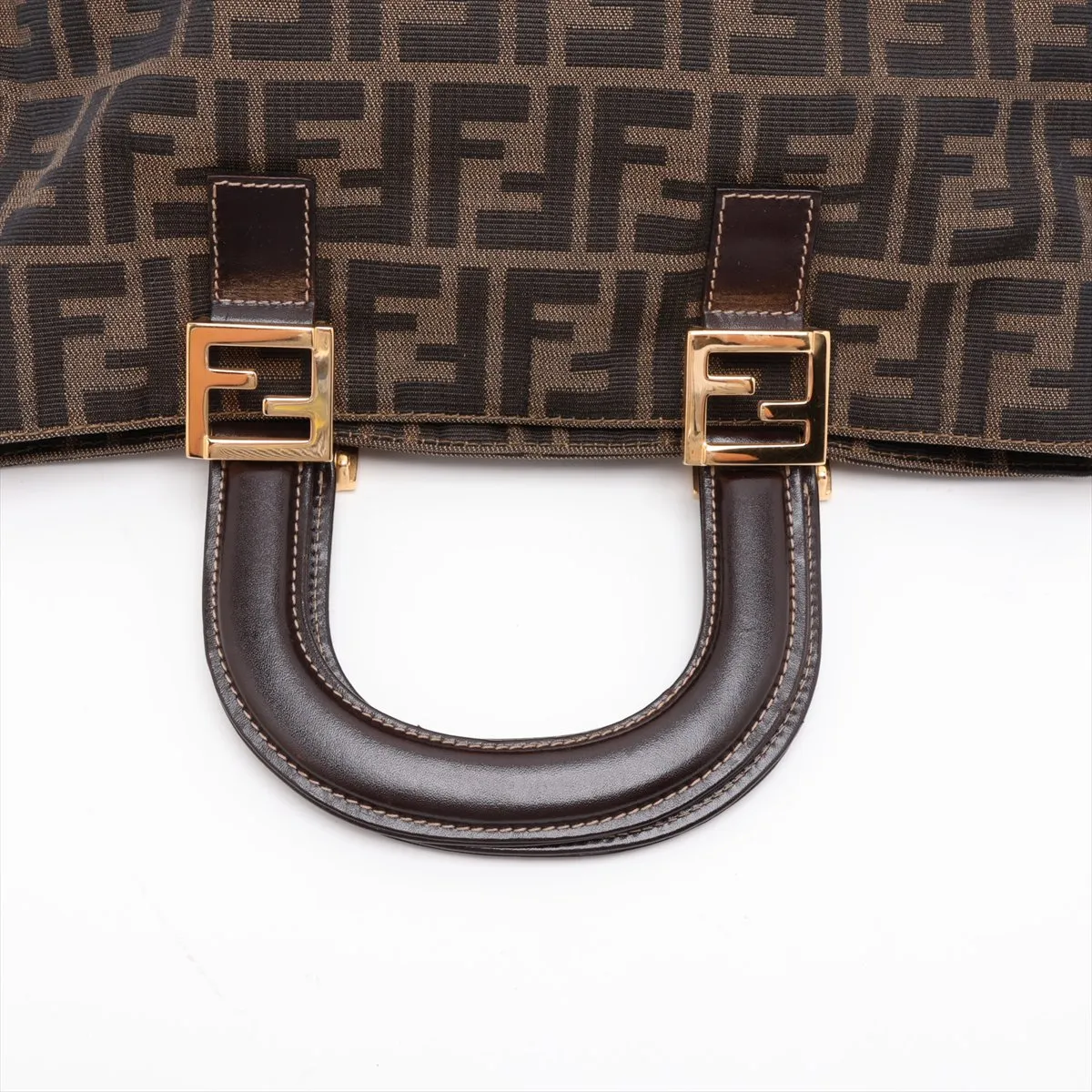 Zucca 26329 Canvas x Leather Handbag Brown — view 5
