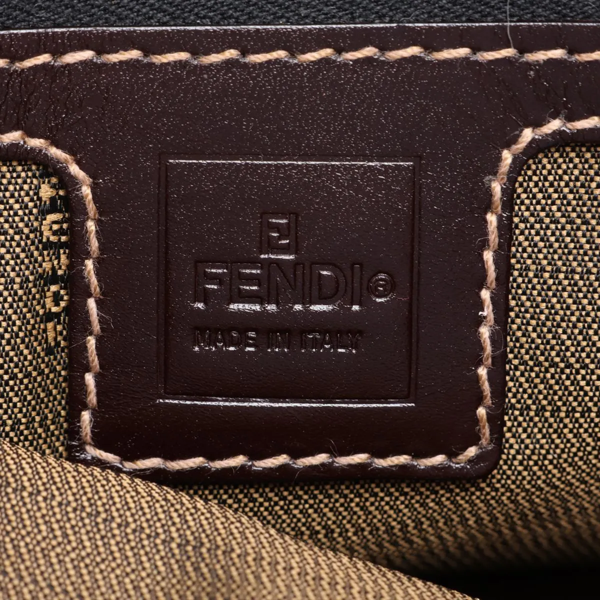Zucca 26329 Canvas x Leather Handbag Brown — view 9