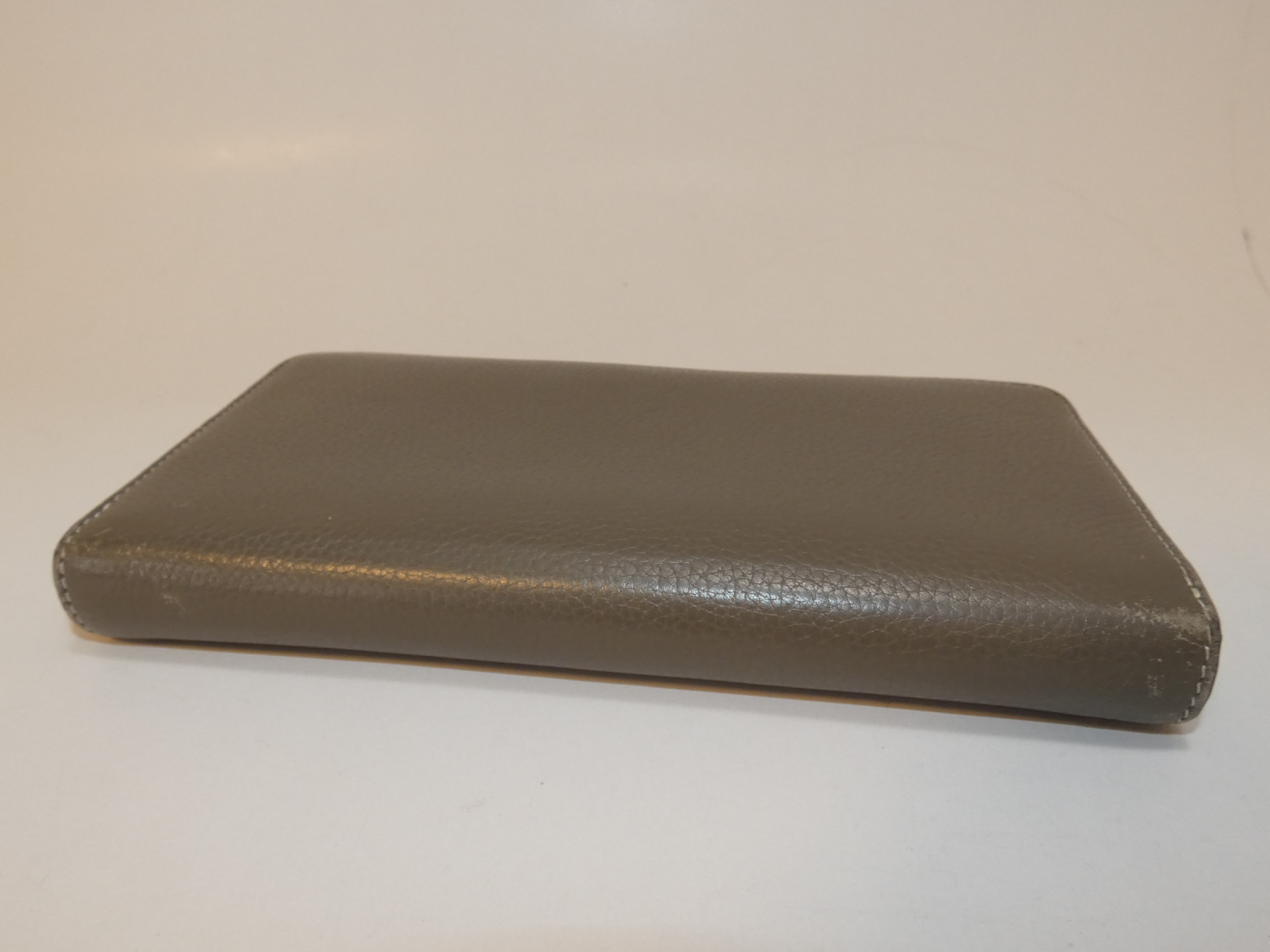 Leather Round Zip Long Wallet — view 4